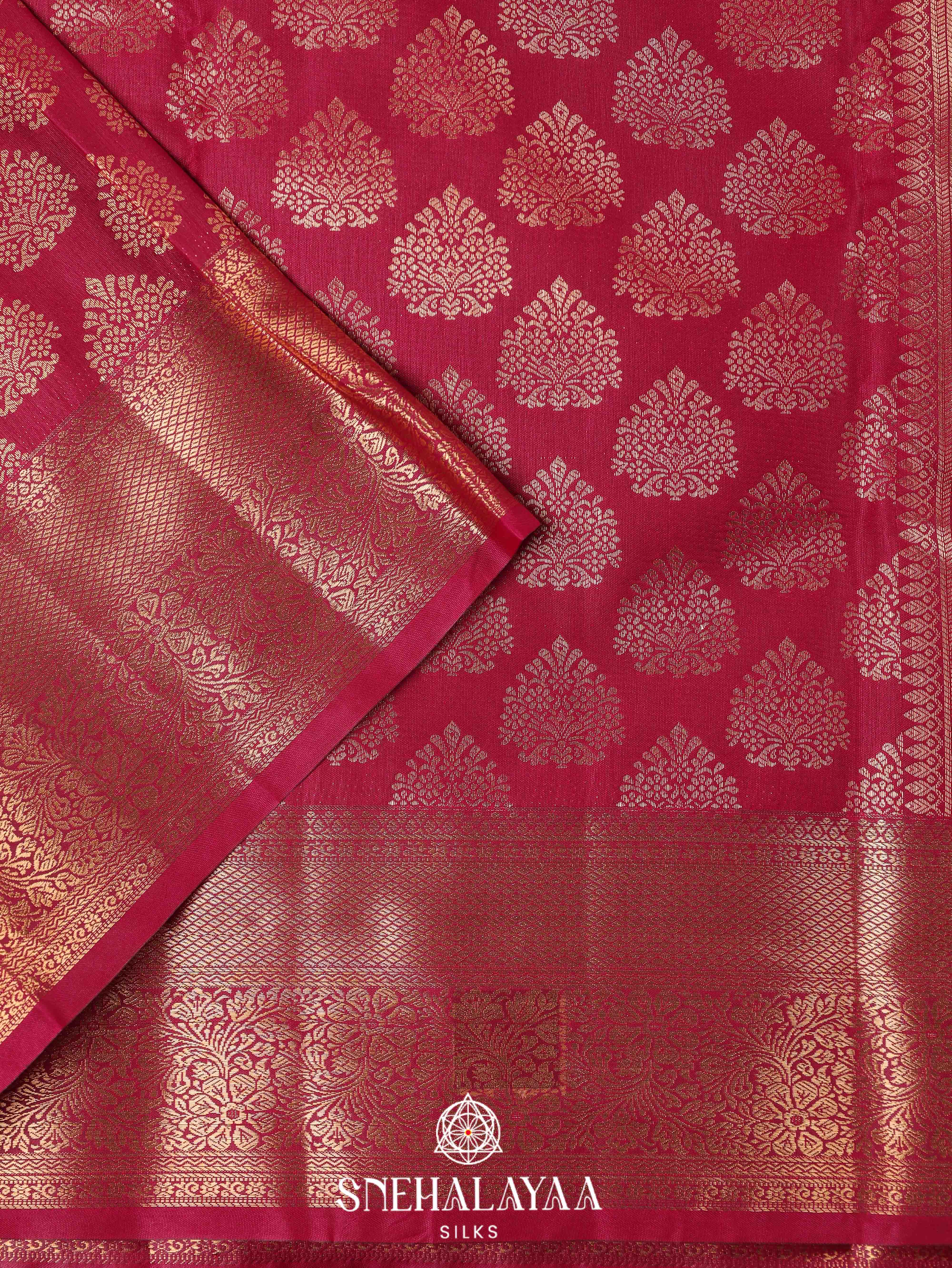 Maroon Art Silk Saree