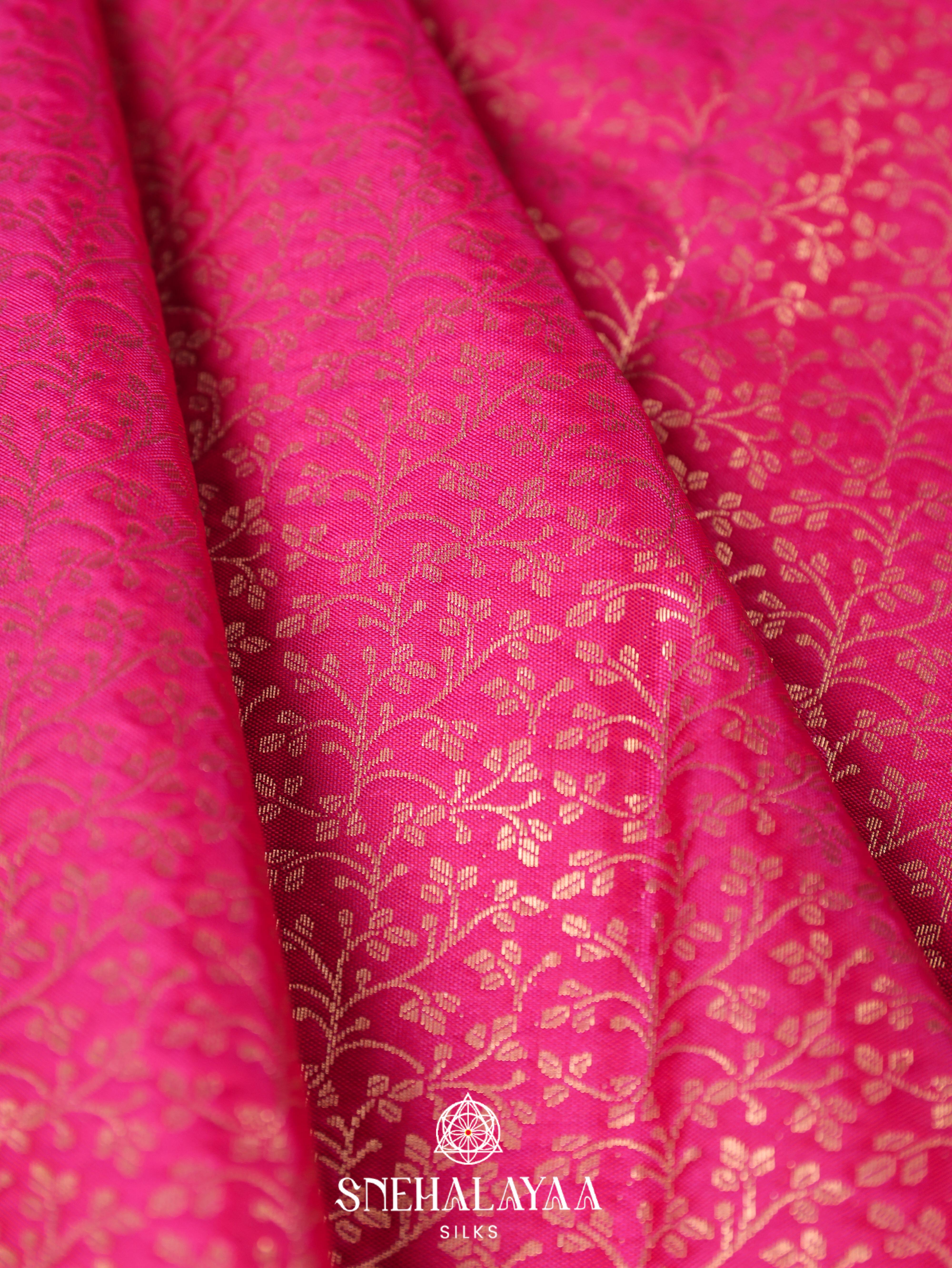 Pink Art Silk Saree