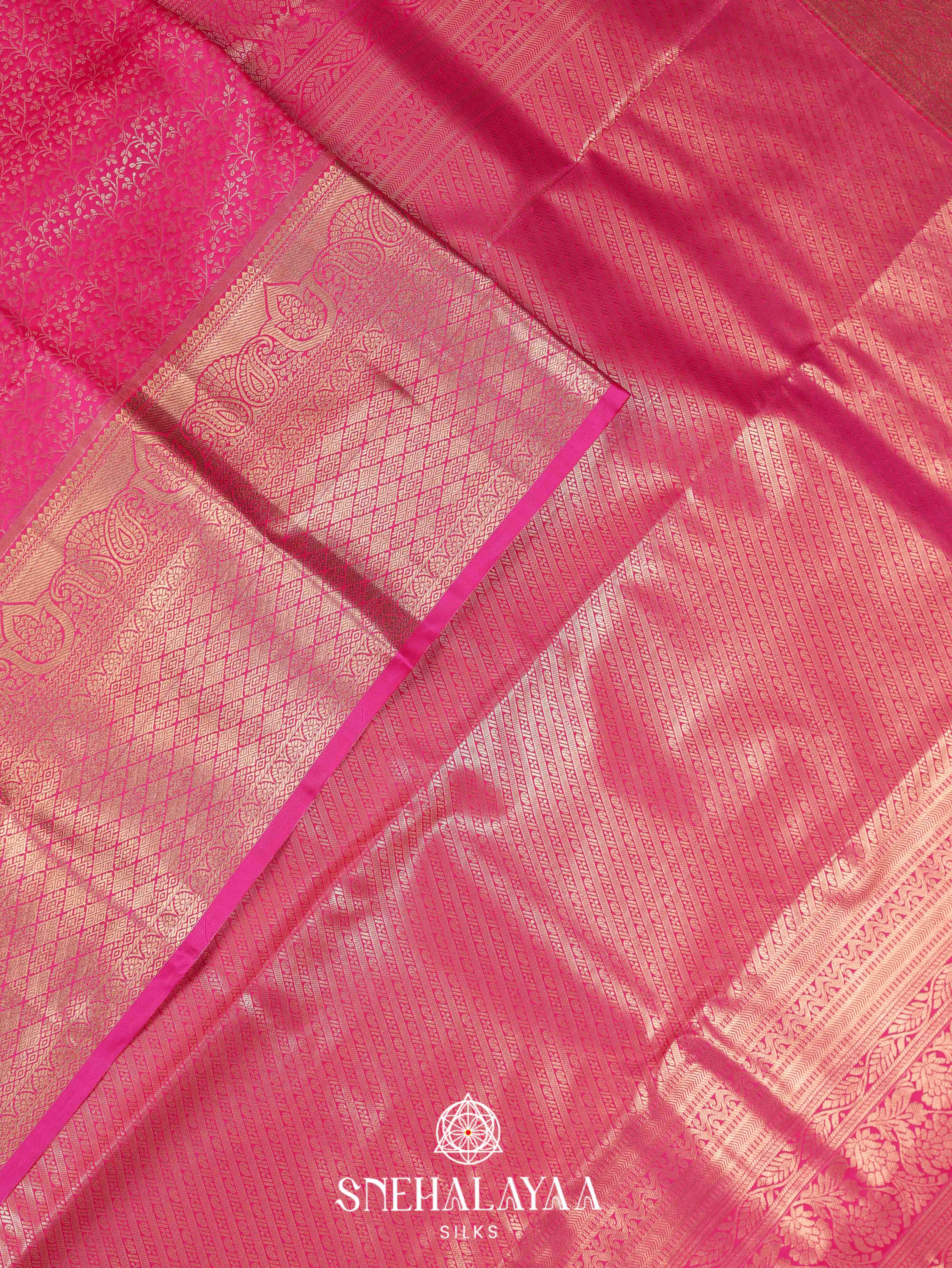 Pink Art Silk Saree