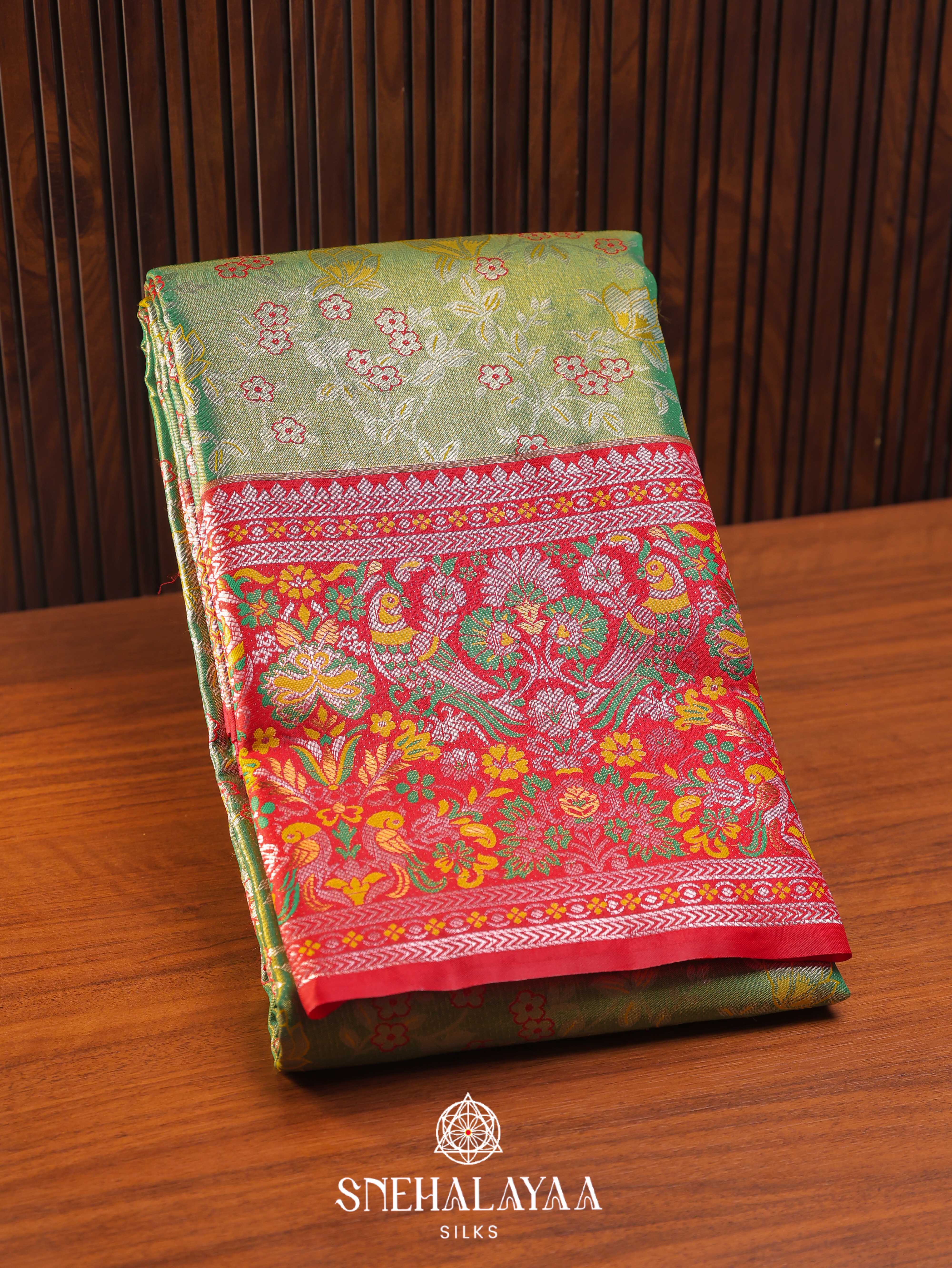 Green Art Silk Saree