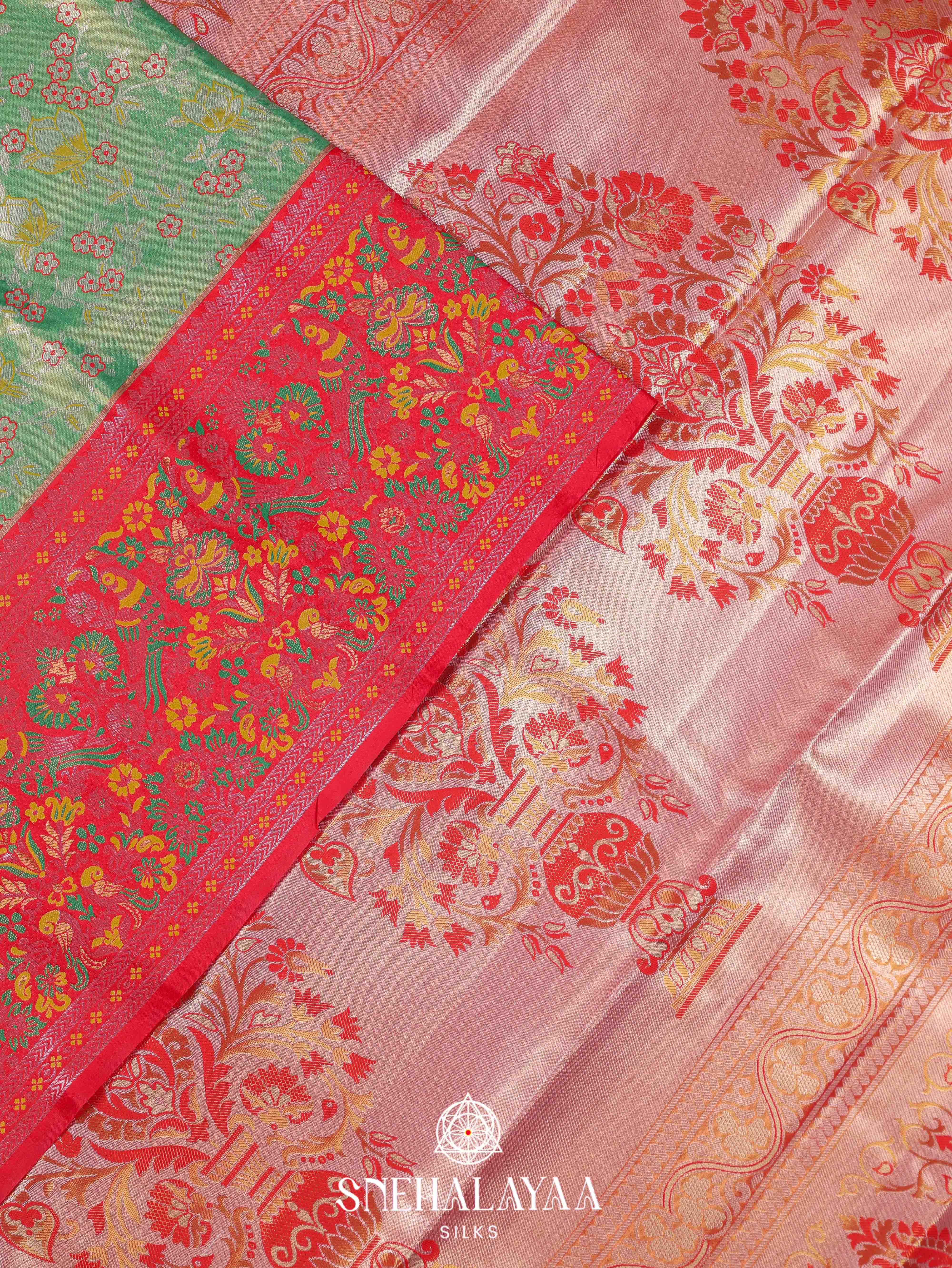 Green Art Silk Saree