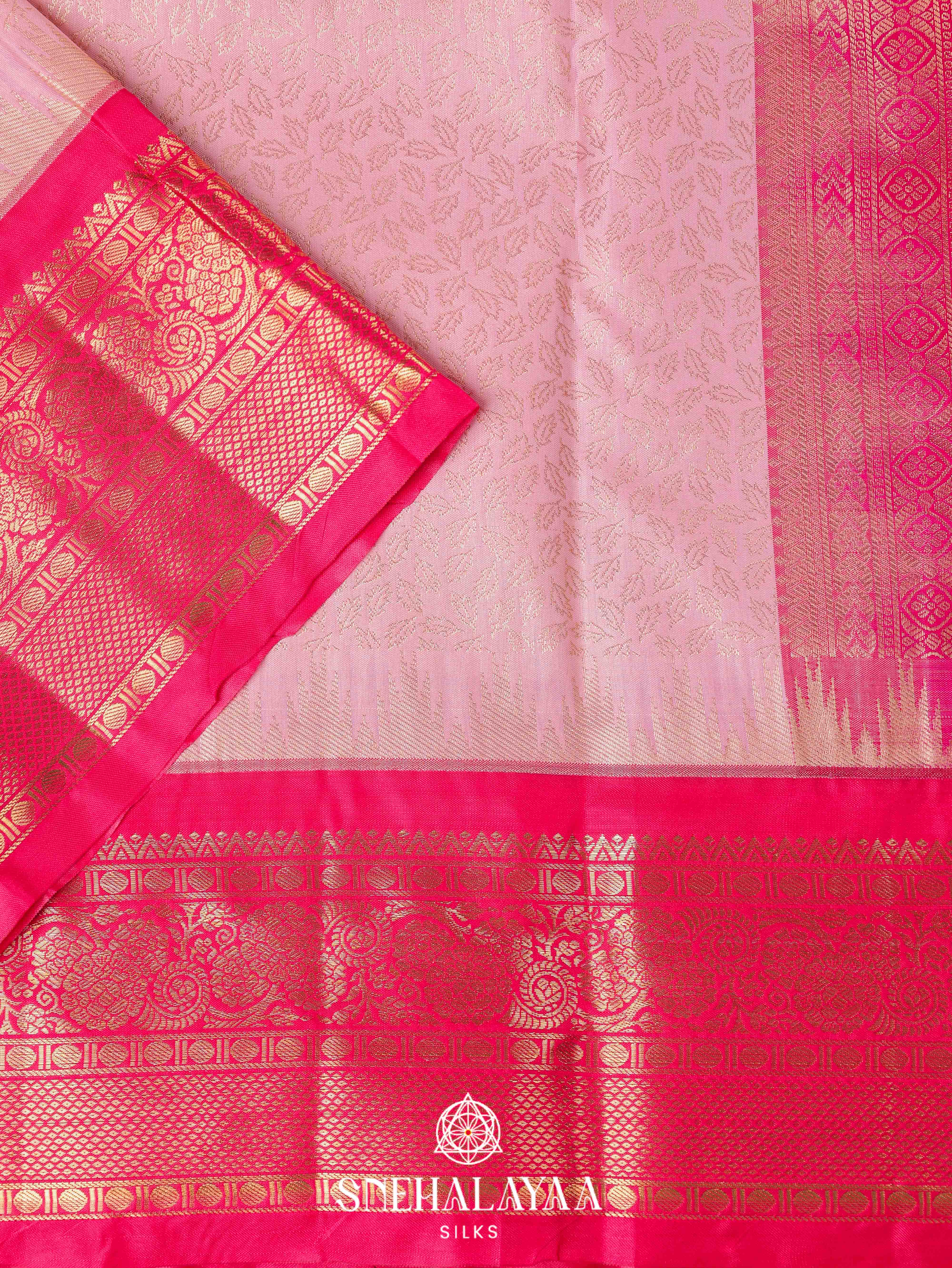 Pink Art Silk Saree