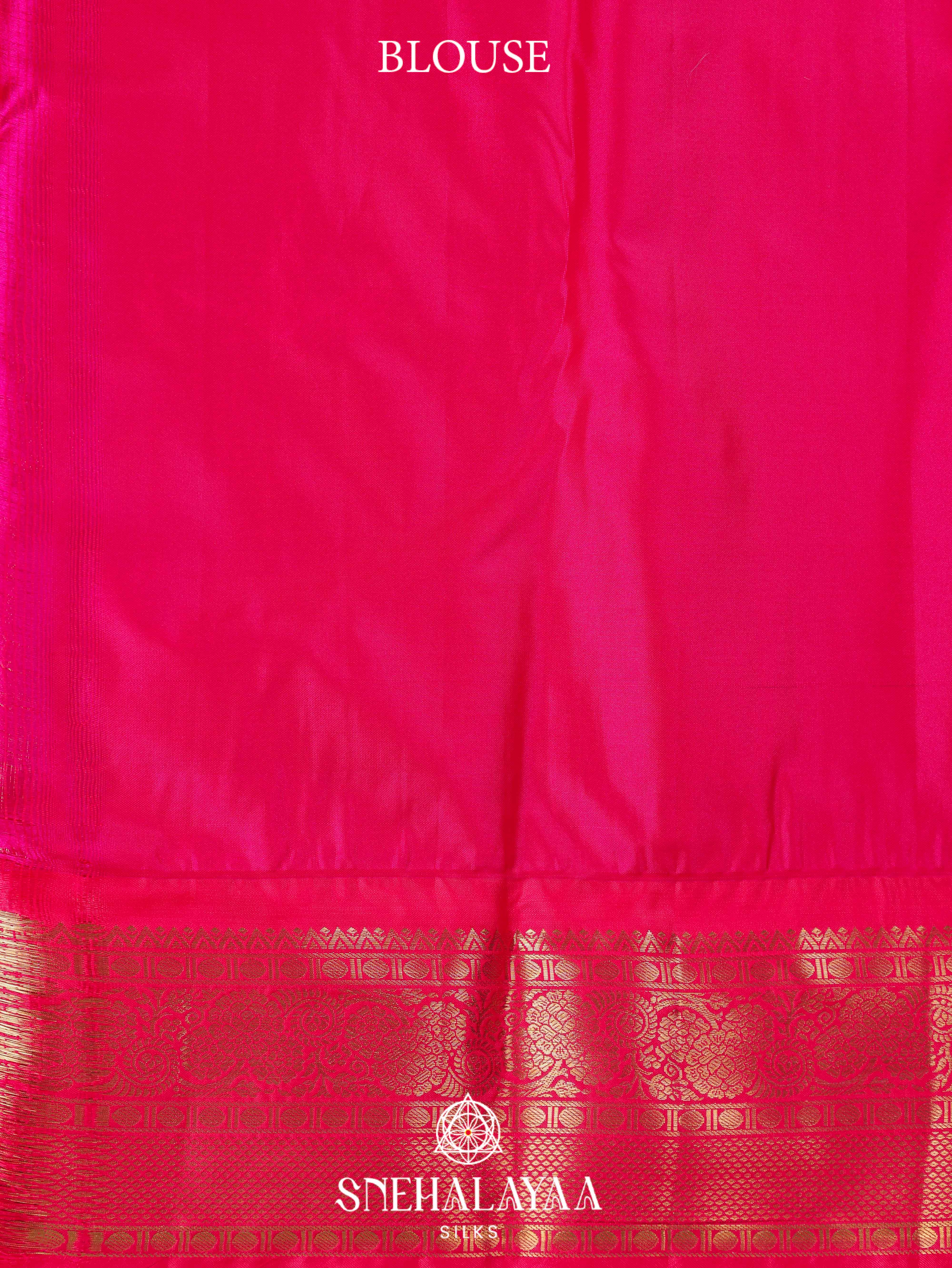 Pink Art Silk Saree