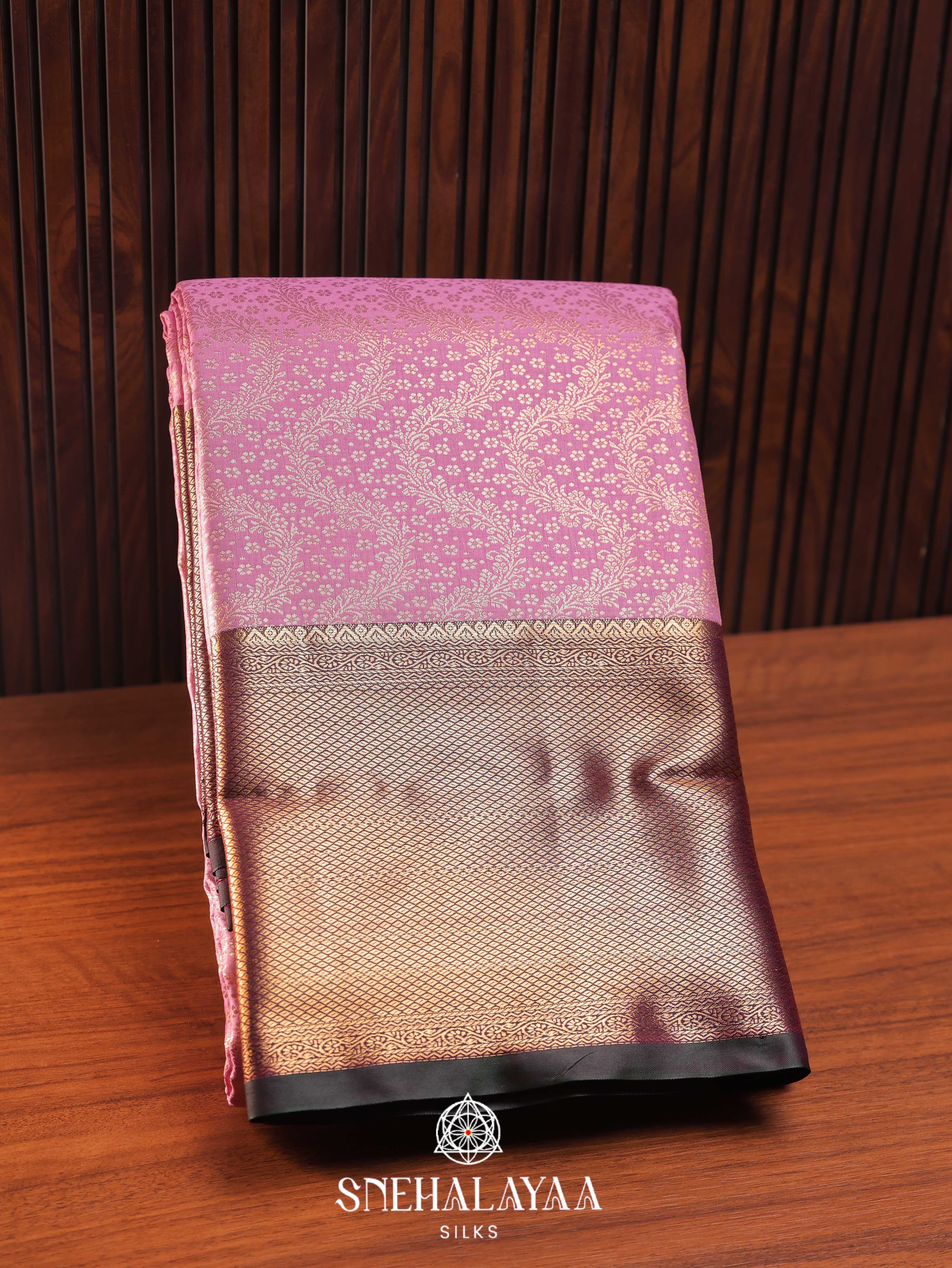 Pink Art Silk Saree