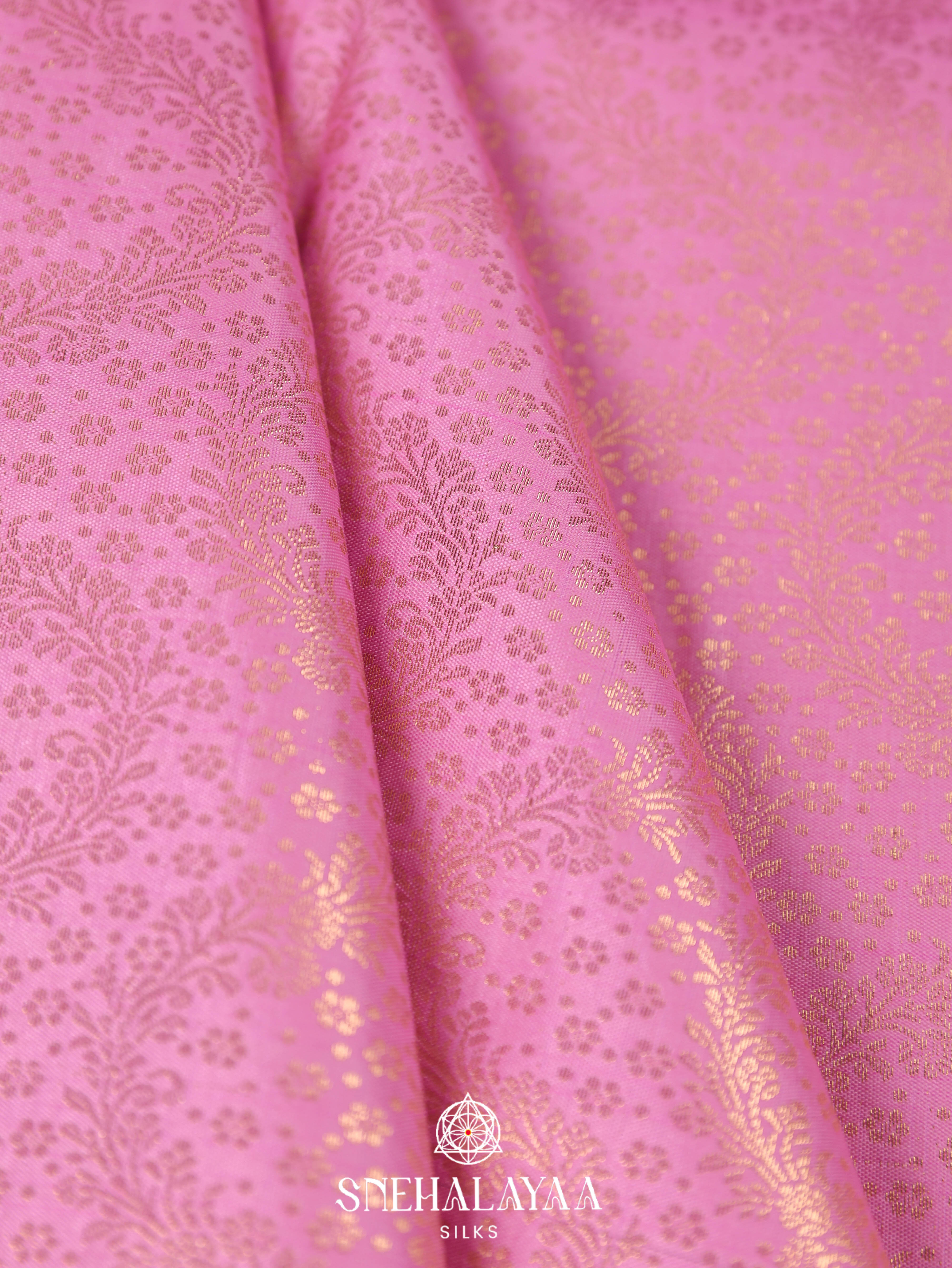 Pink Art Silk Saree