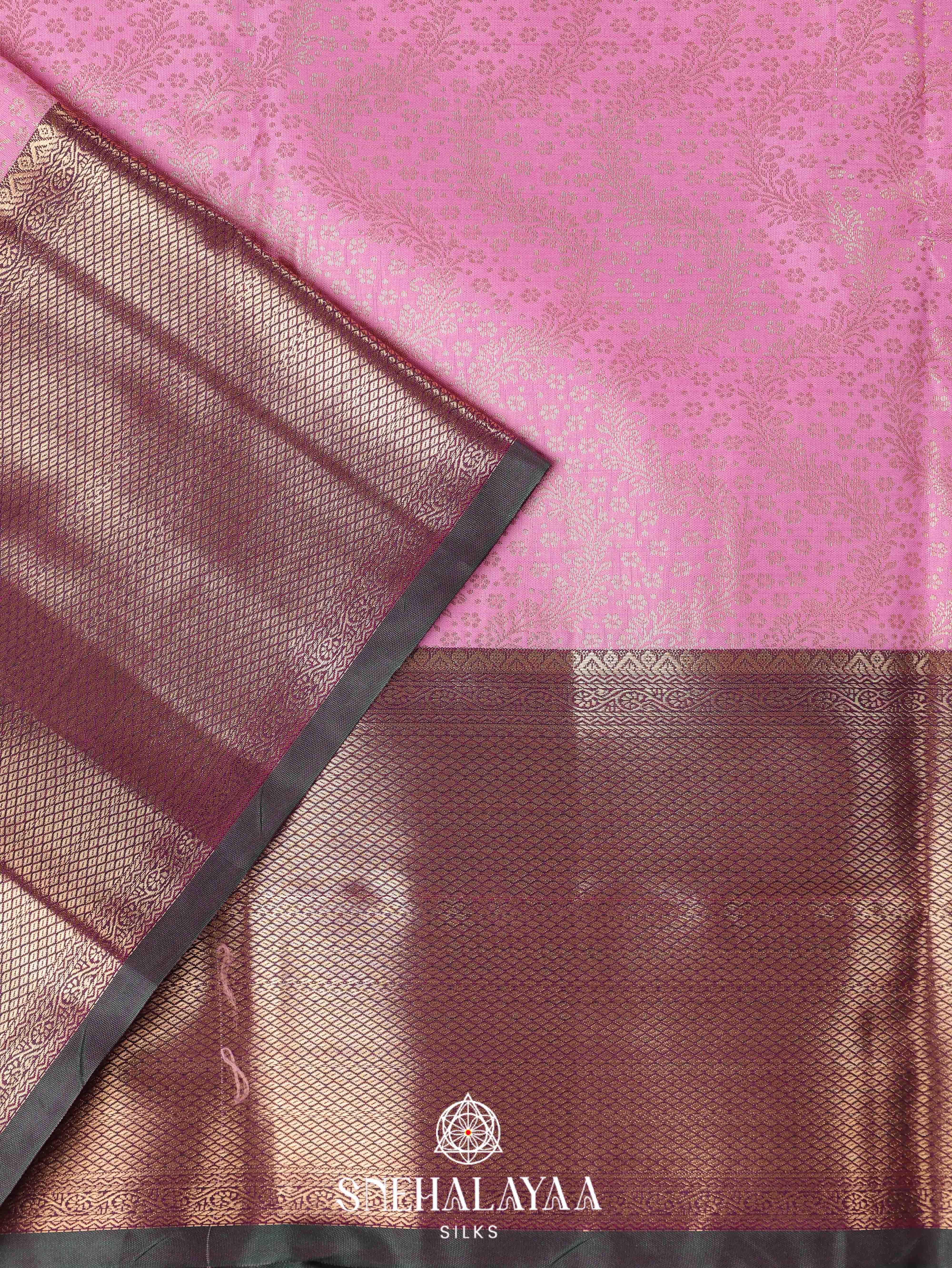 Pink Art Silk Saree