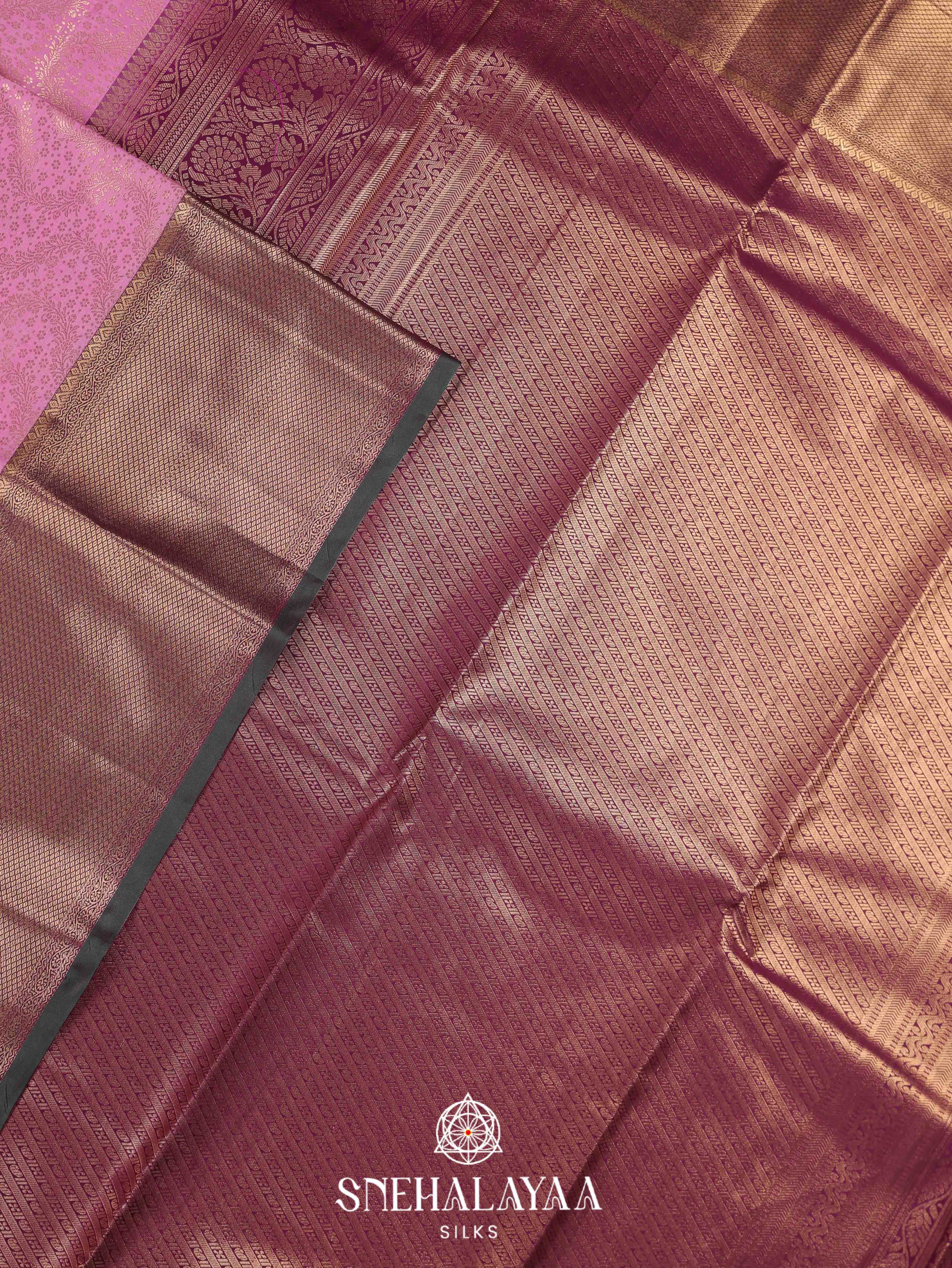 Pink Art Silk Saree
