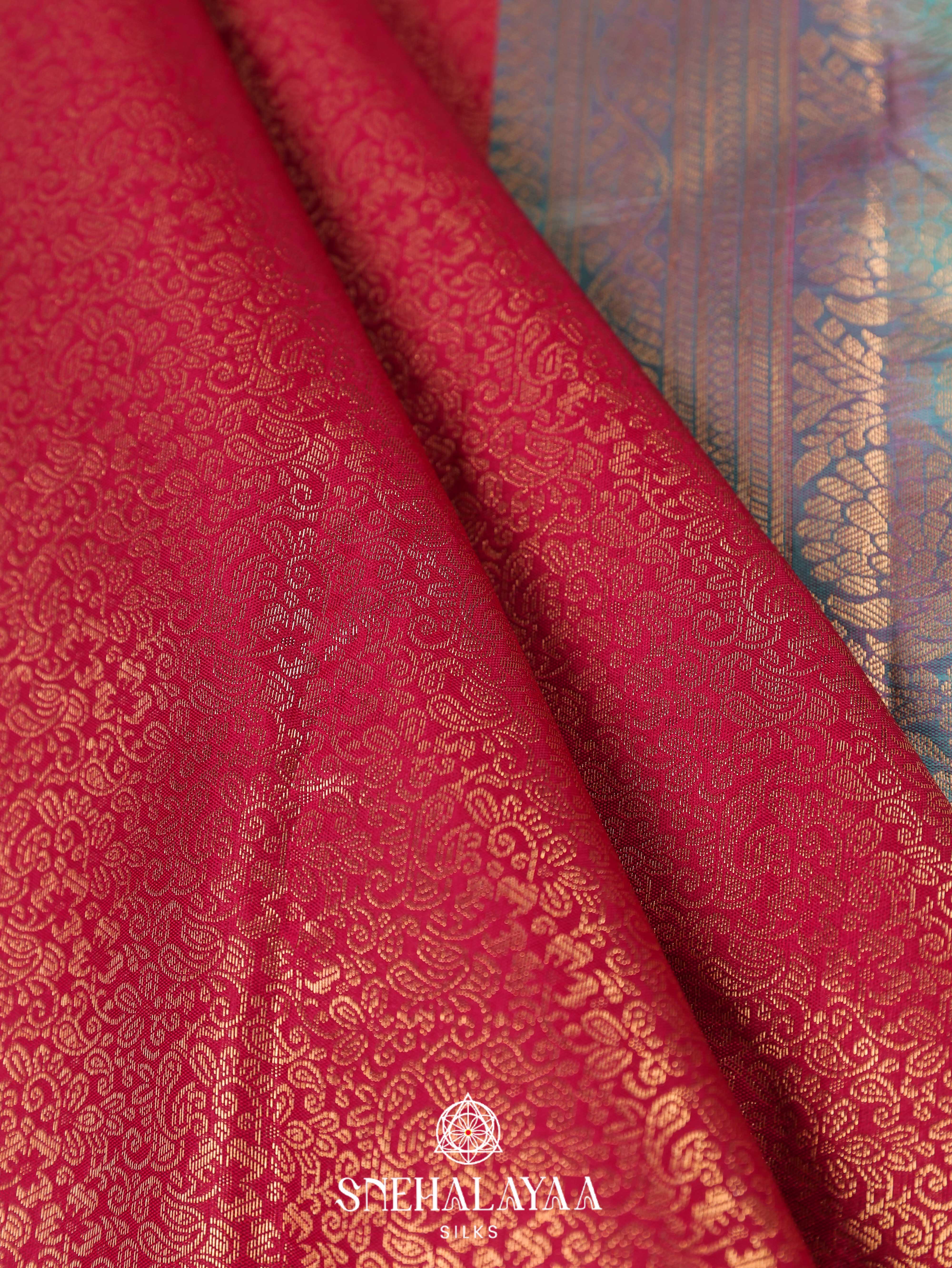 Red Art Silk Saree