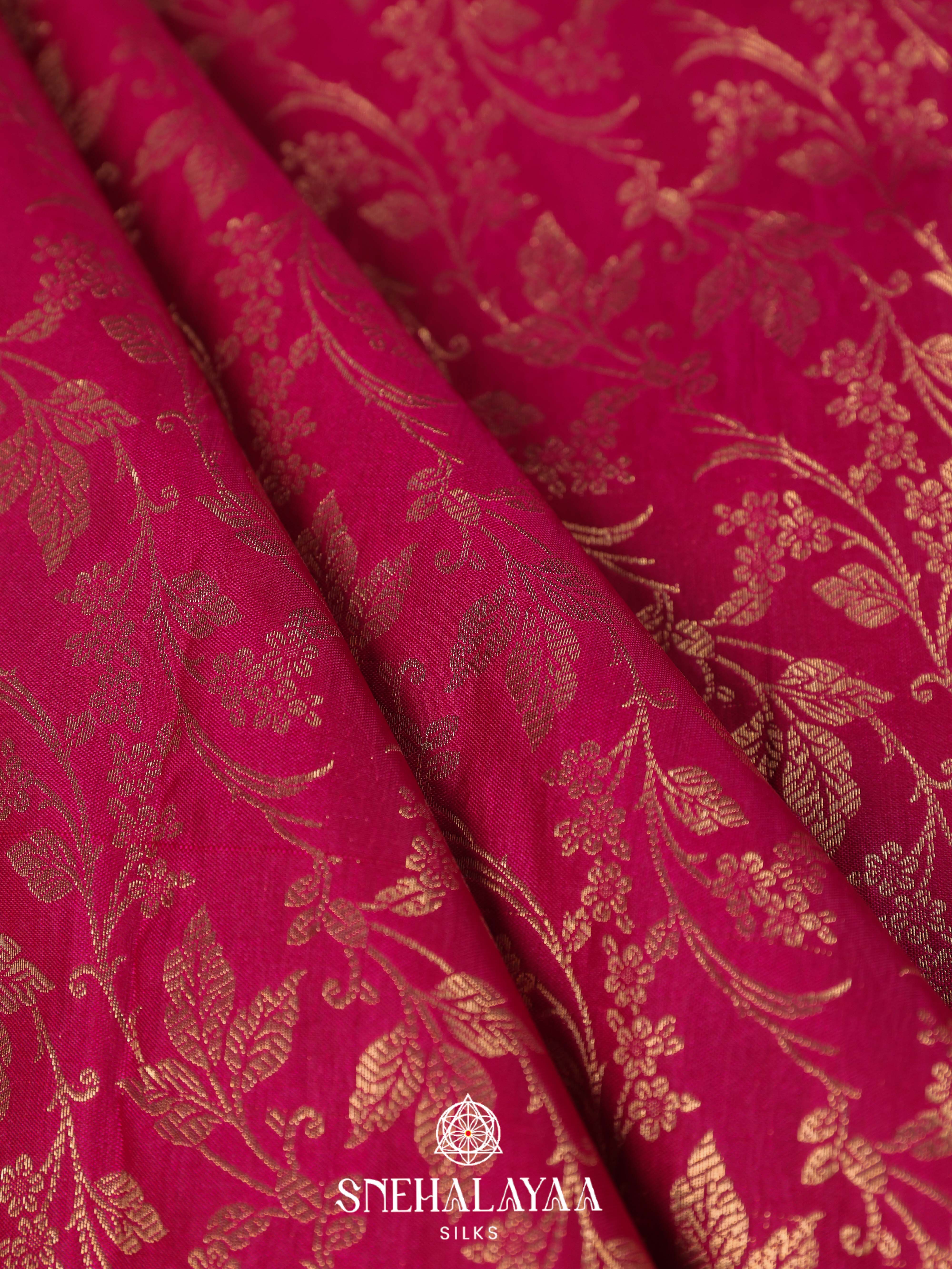 Pink Art Silk Saree