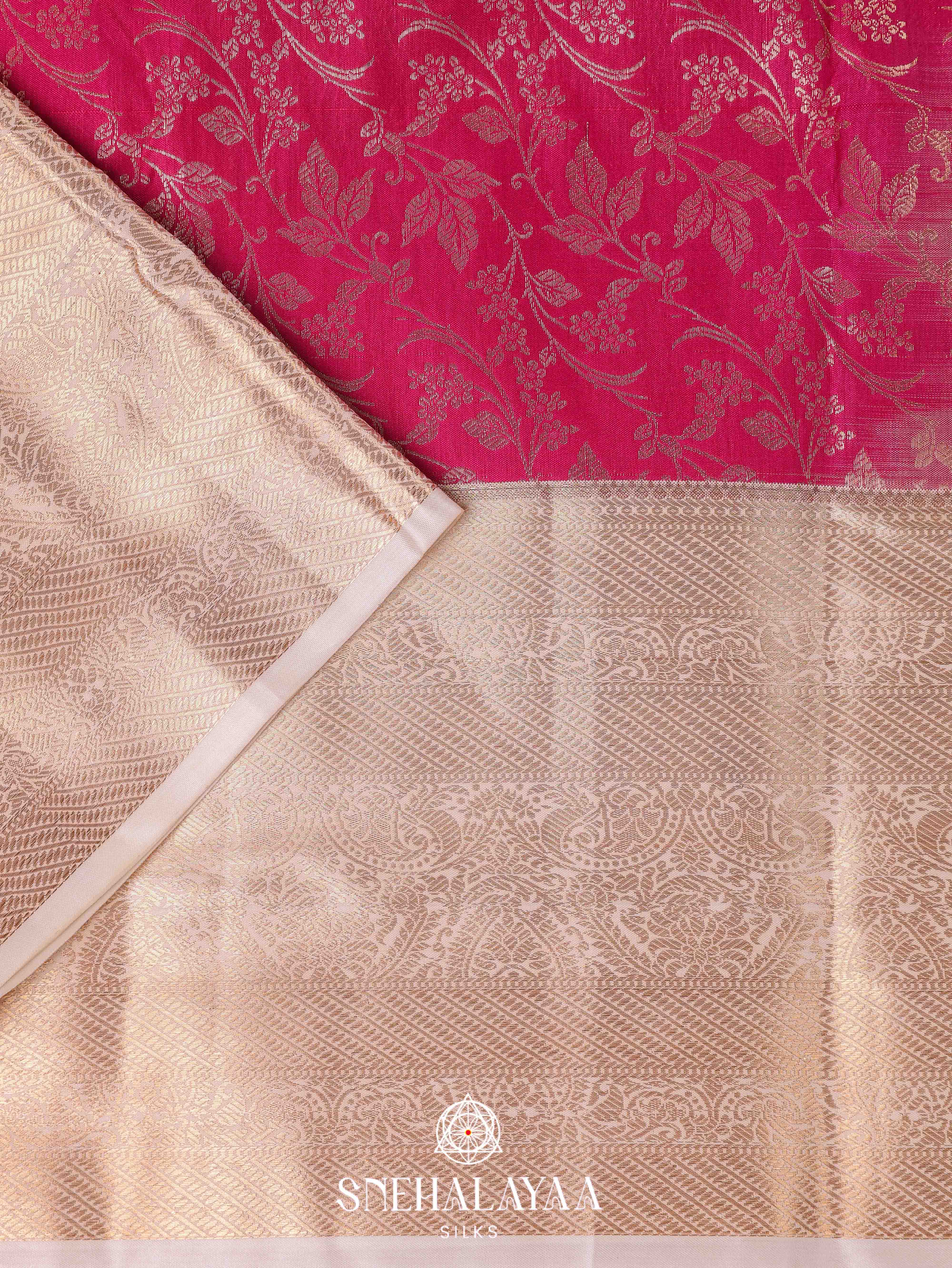 Pink Art Silk Saree