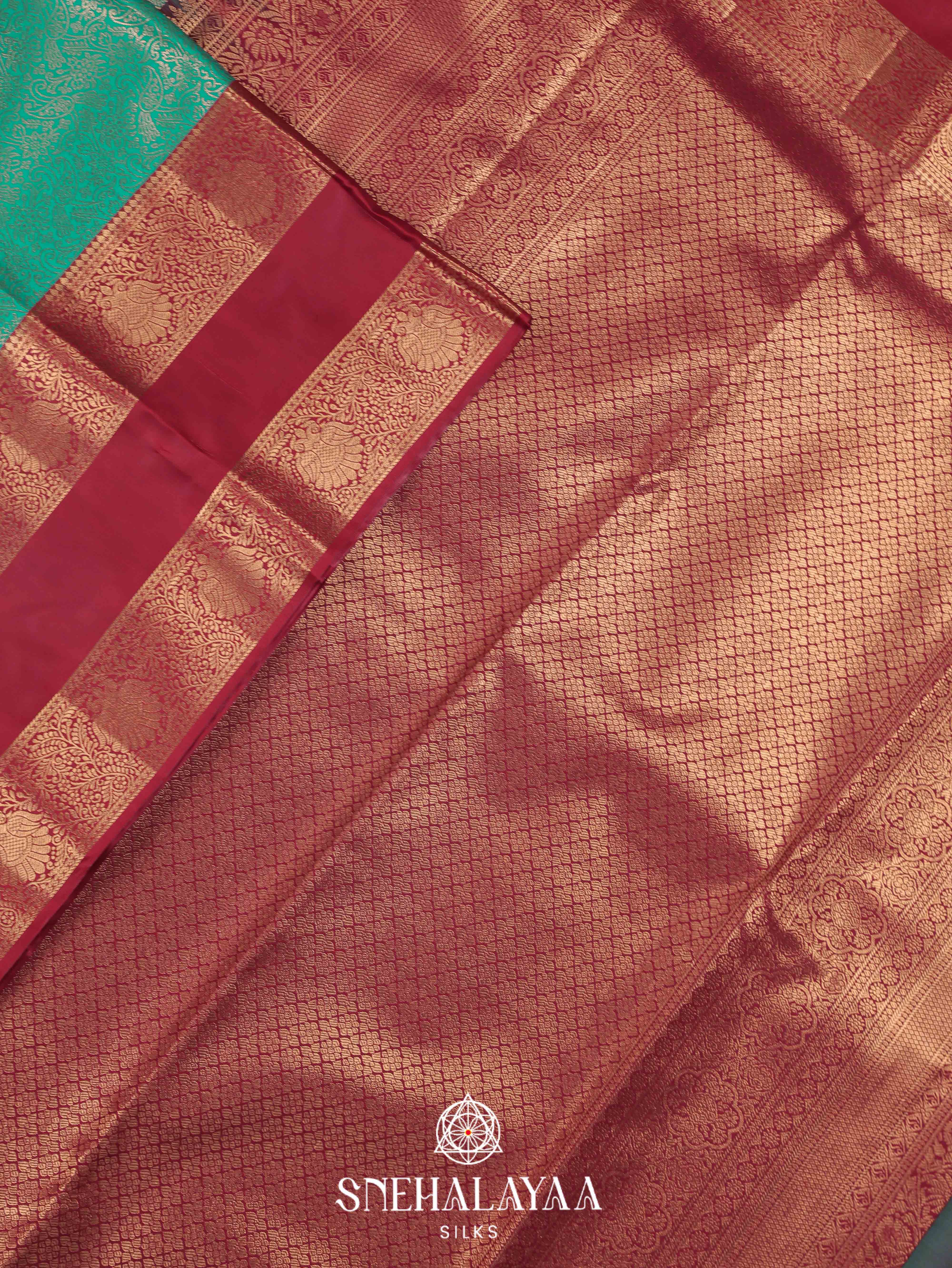 Pistacho Green Art Silk Saree