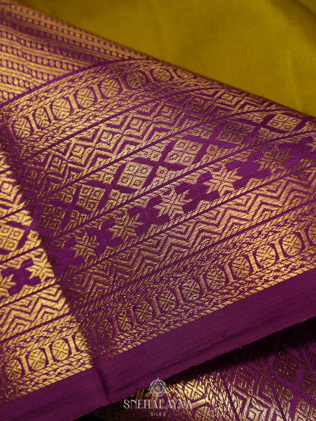 Lime Green Kanjivaram Silk Saree