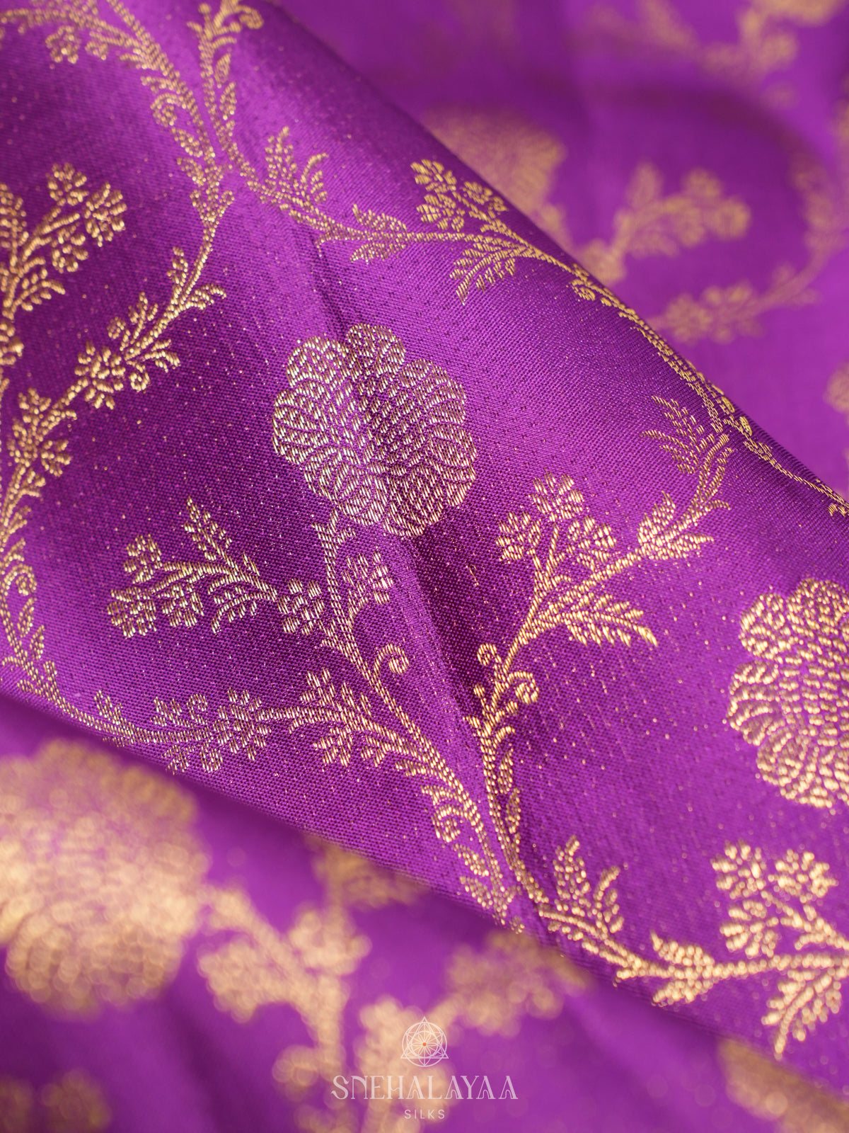 Violet Kanjivaram Silk Saree