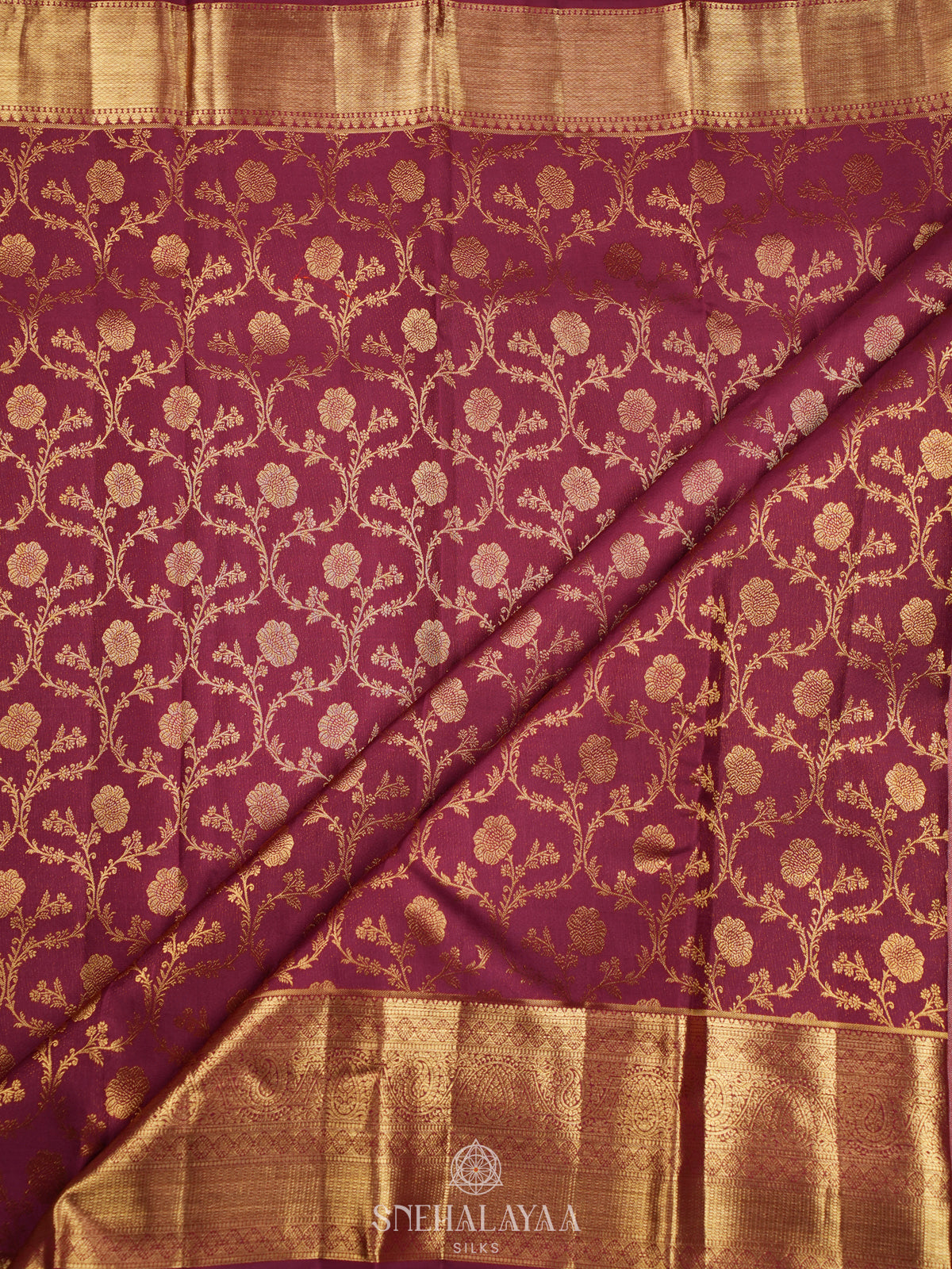 Maroon Kanjivaram Silk Saree