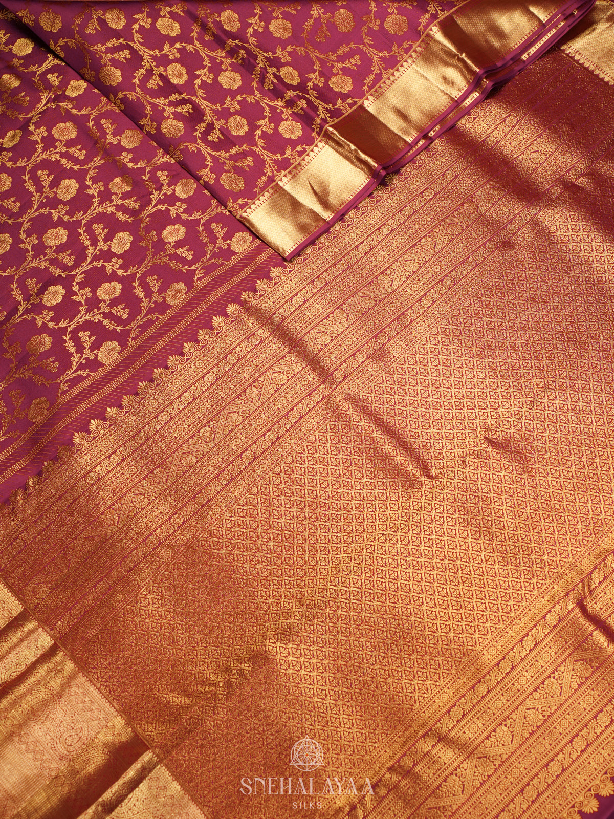Maroon Kanjivaram Silk Saree