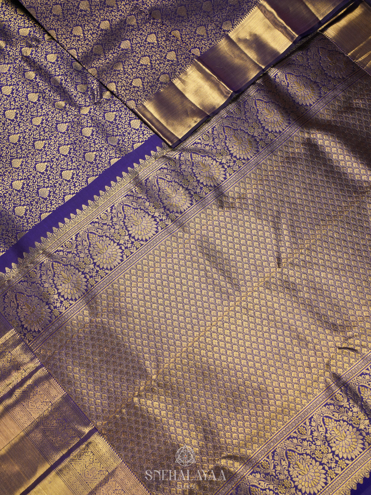 Purple Kanjivaram Silk Saree