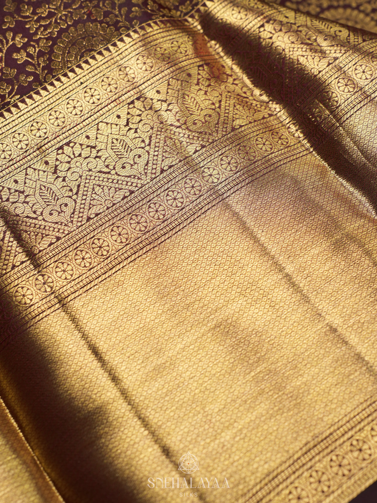 Coffee Brown Kanjivaram Silk Saree
