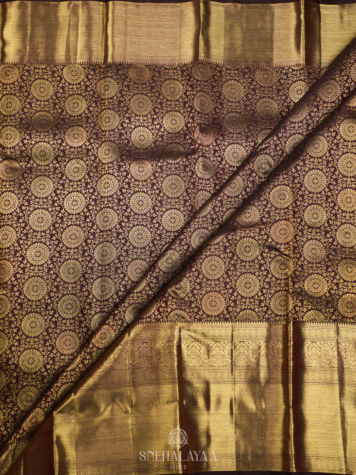 Coffee Brown Kanjivaram Silk Saree