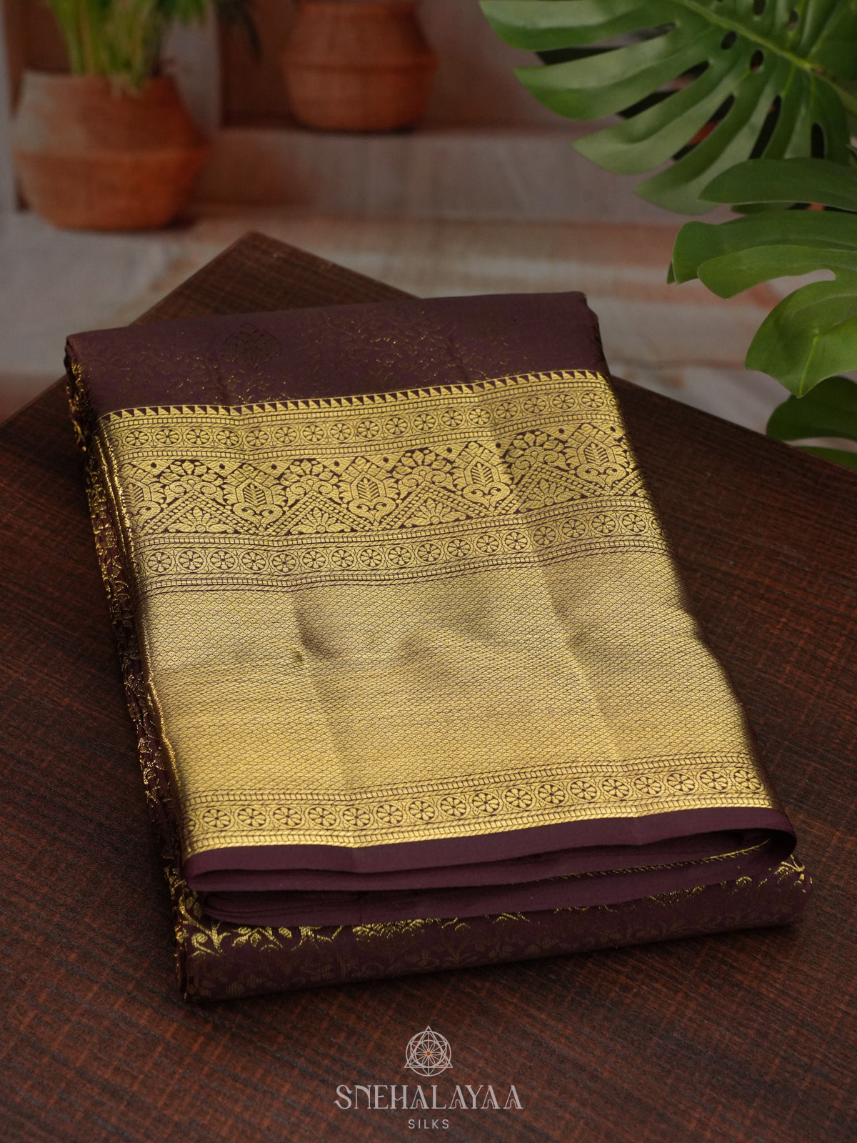 Coffee Brown Kanjivaram Silk Saree