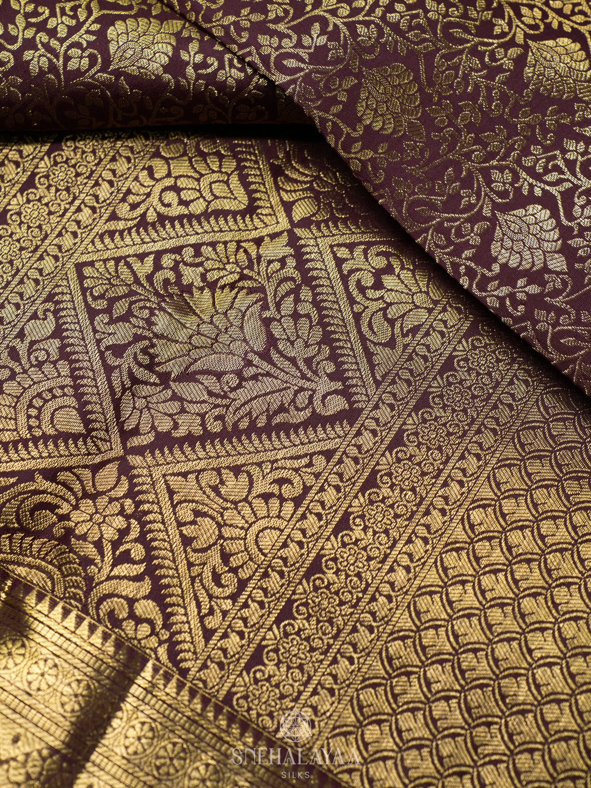 Coffee Brown Kanjivaram Silk Saree