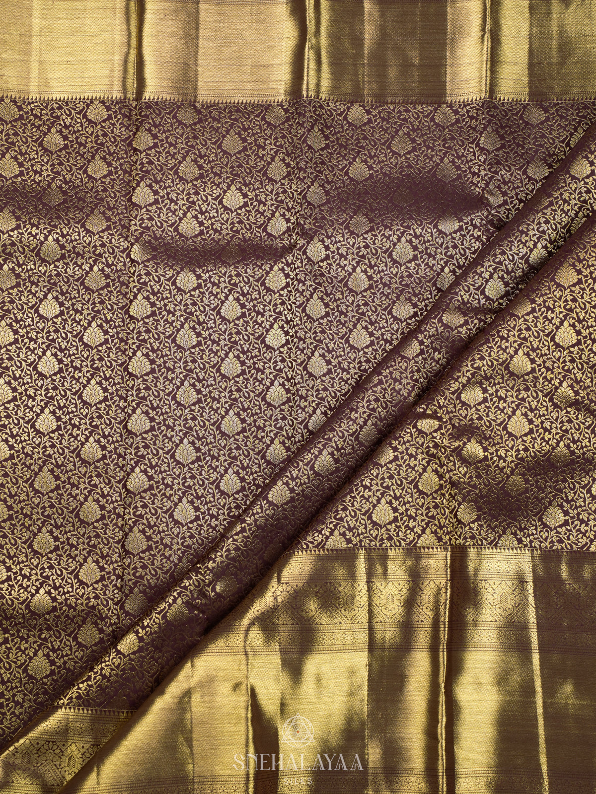 Coffee Brown Kanjivaram Silk Saree
