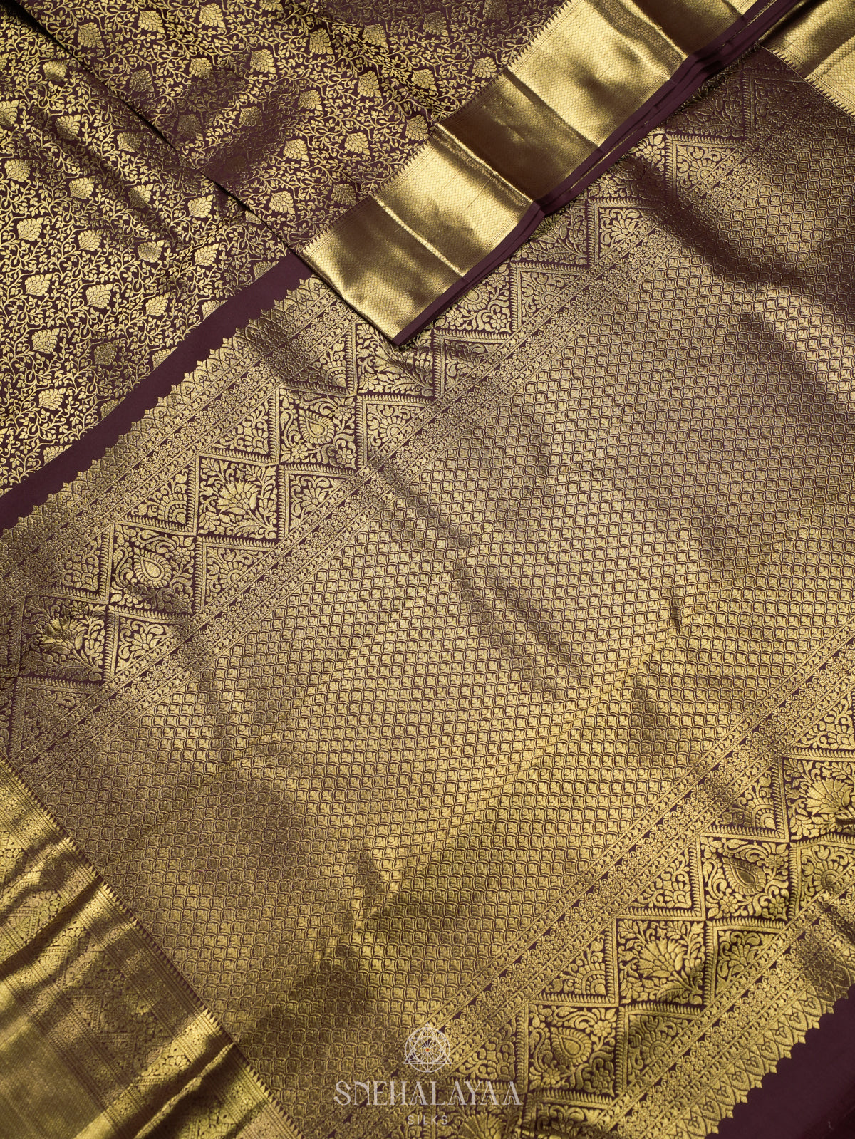Coffee Brown Kanjivaram Silk Saree