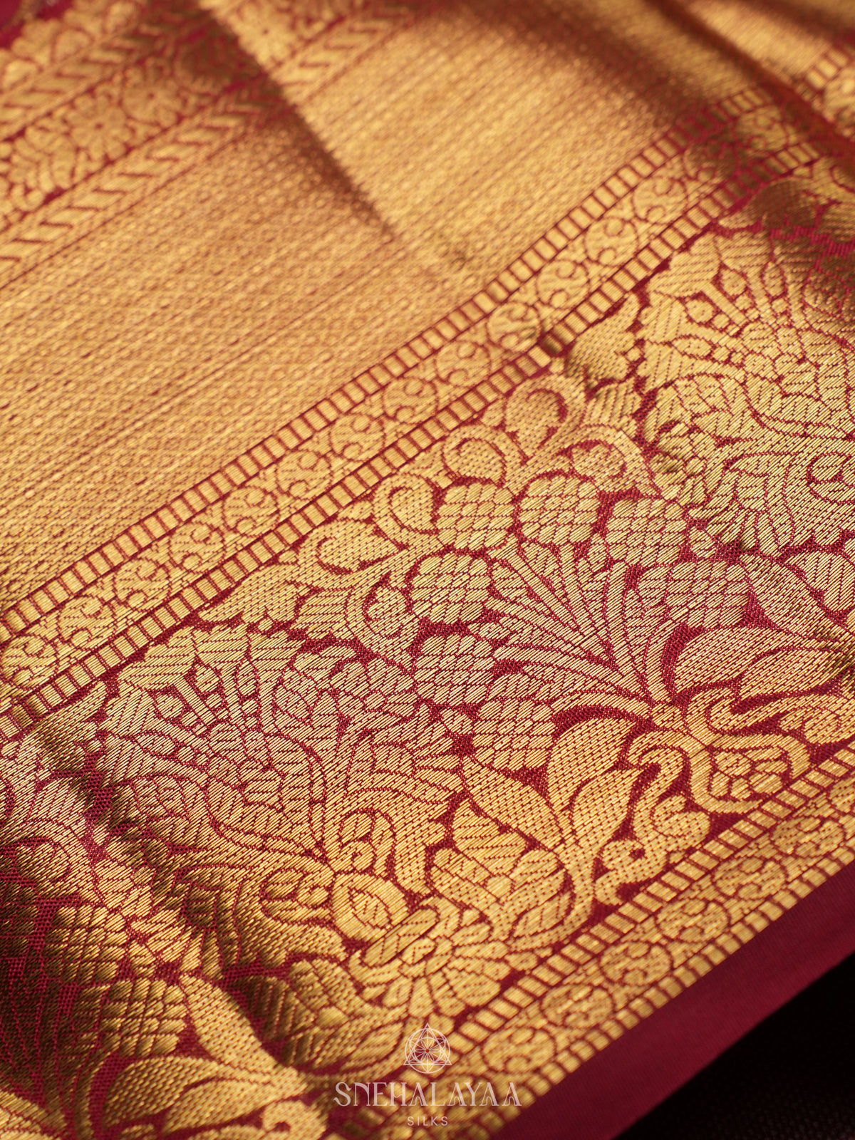 Maroon Kanjivaram Silk Saree