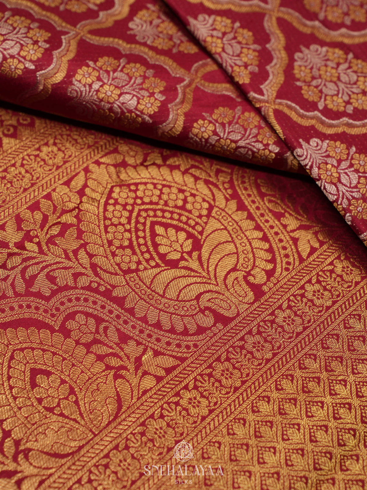 Maroon Kanjivaram Silk Saree