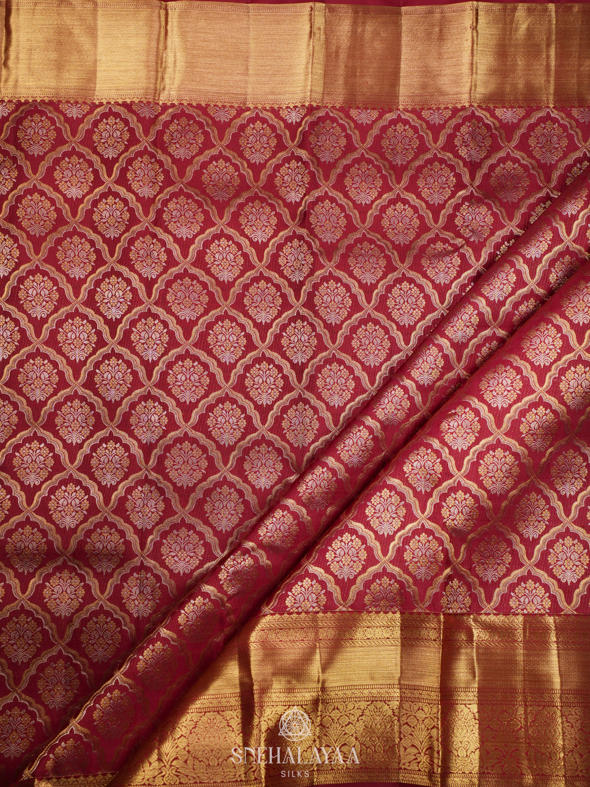Maroon Kanjivaram Silk Saree
