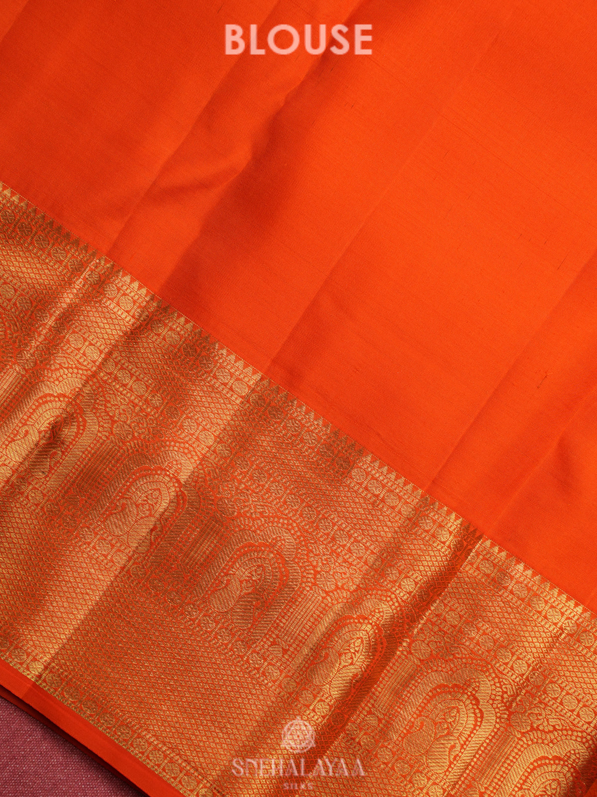Orange Kanjivaram Silk Saree