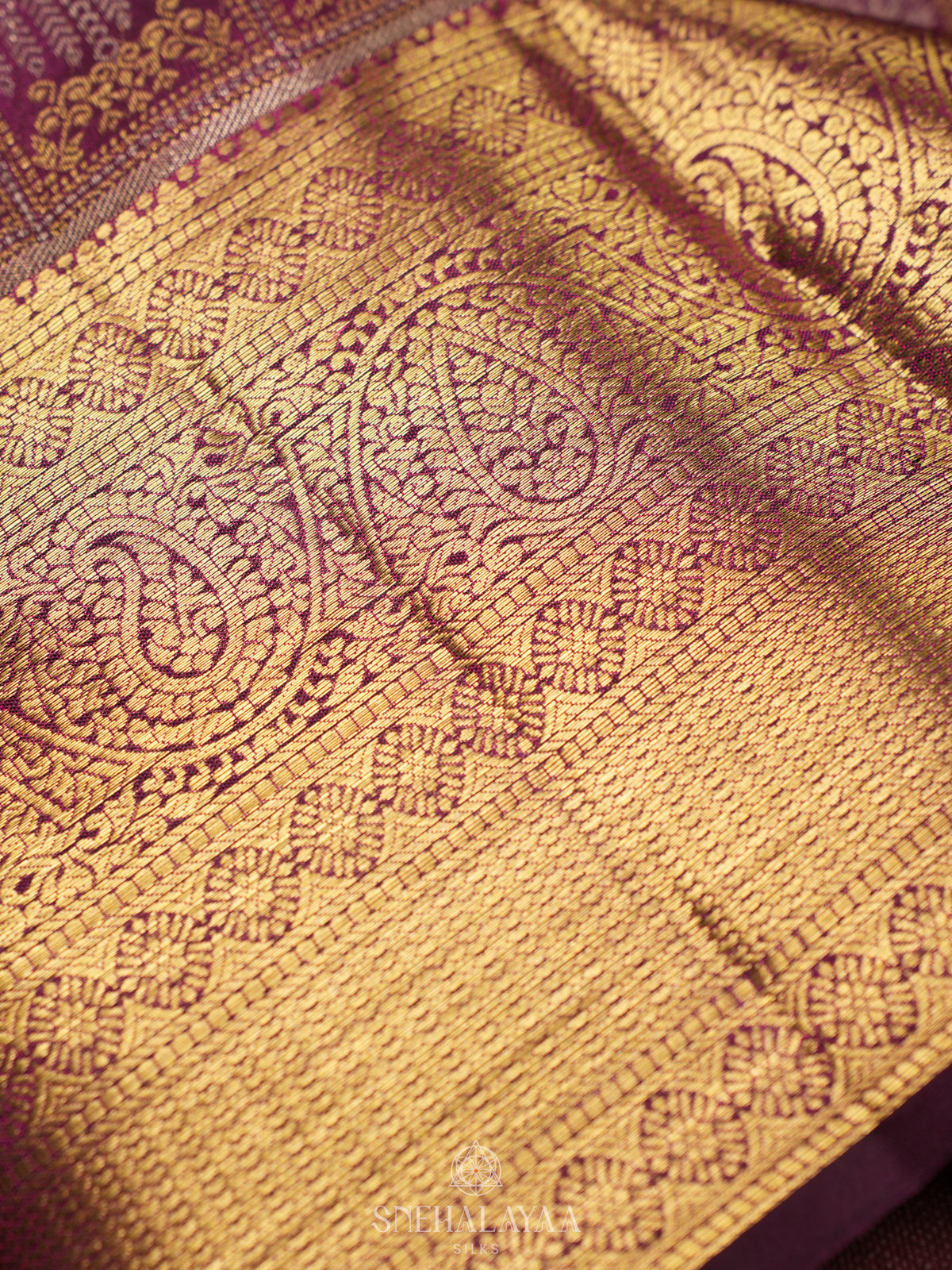 Burgundy Kanjivaram Silk Saree