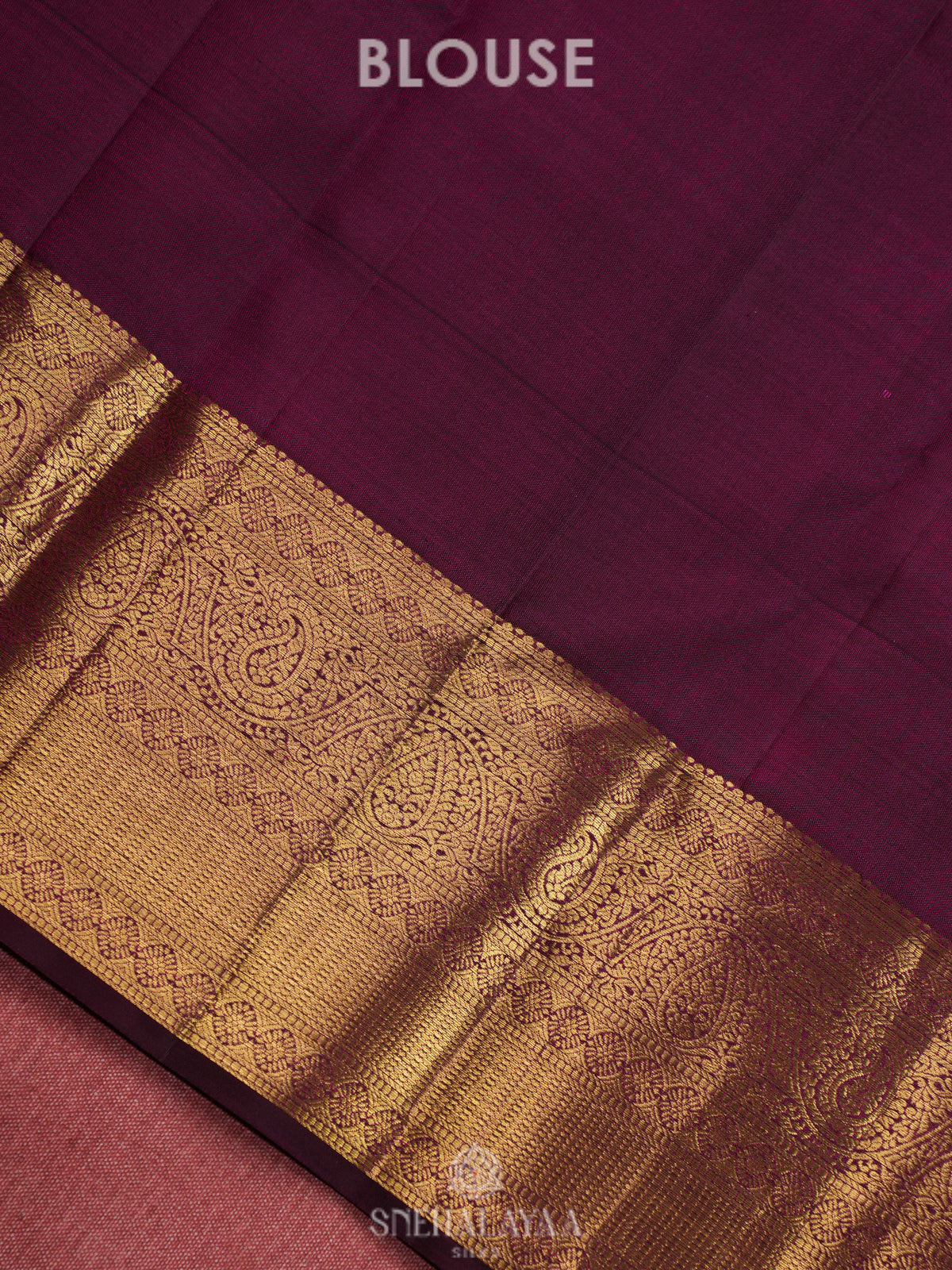 Burgundy Kanjivaram Silk Saree