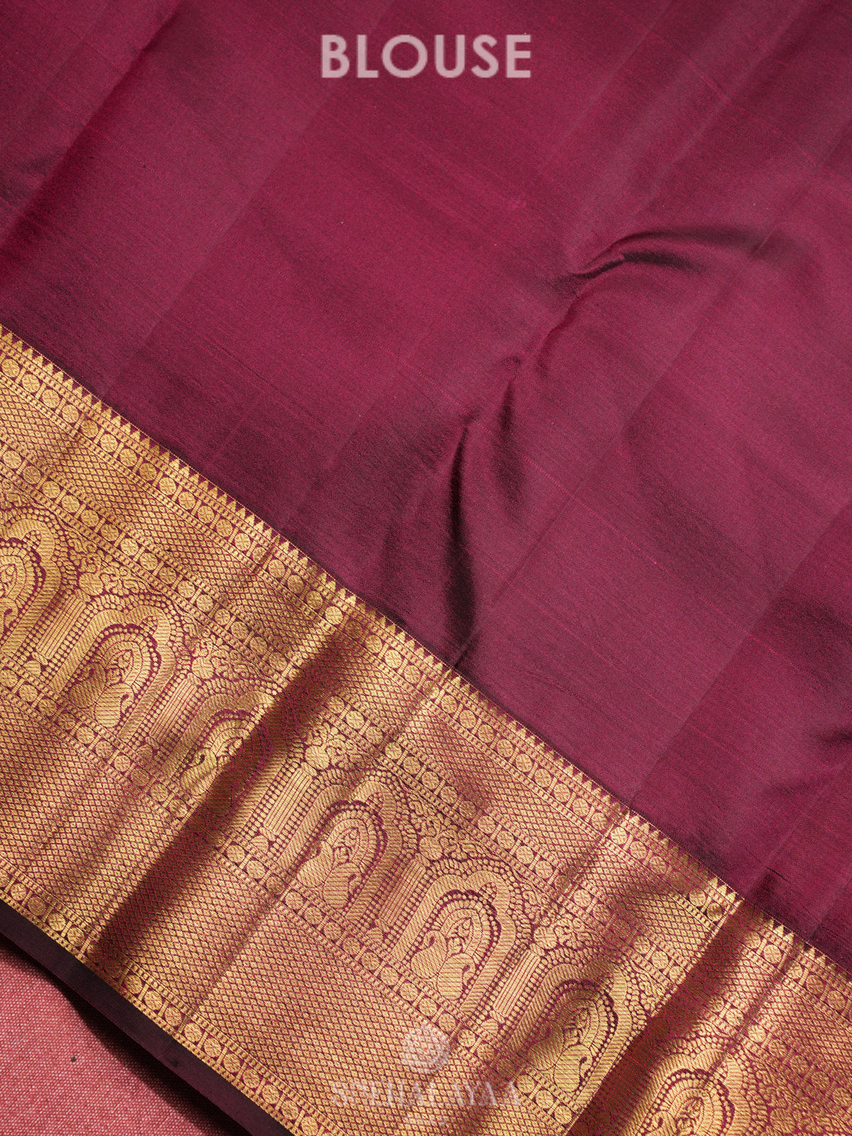 Wine Kanjivaram Silk Saree