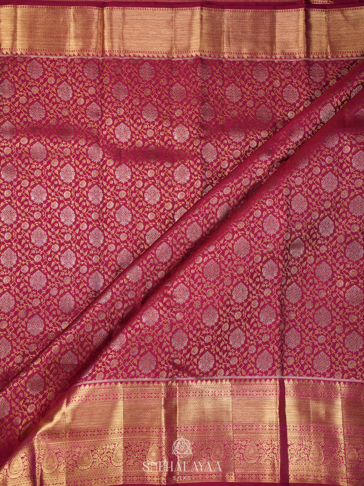 Magenta Pink Kanjivaram Silk Saree
