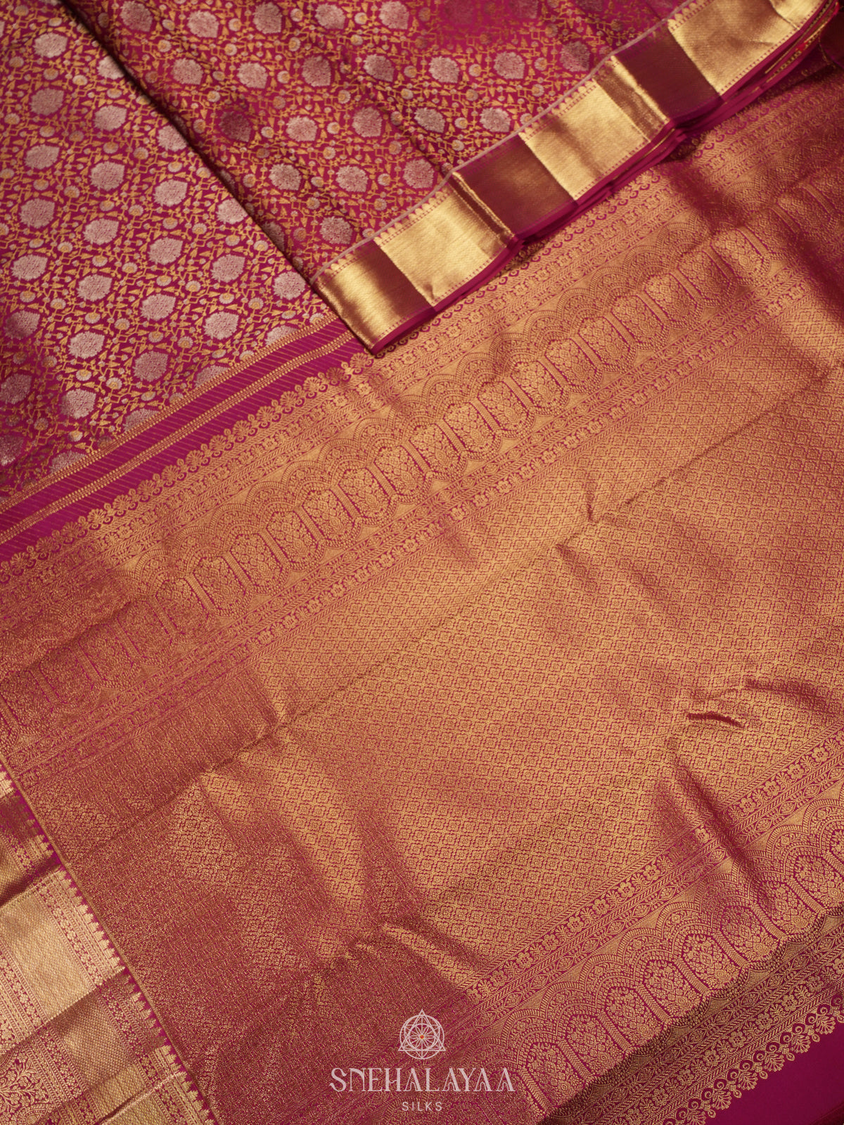 Magenta Pink Kanjivaram Silk Saree