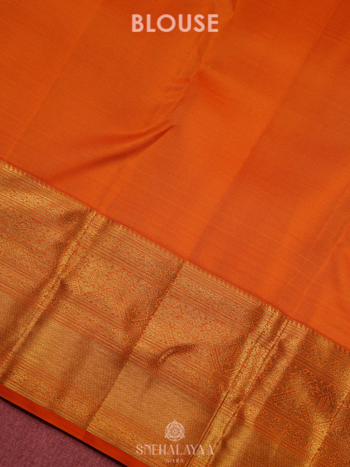 Orange Kanjivaram Silk Saree