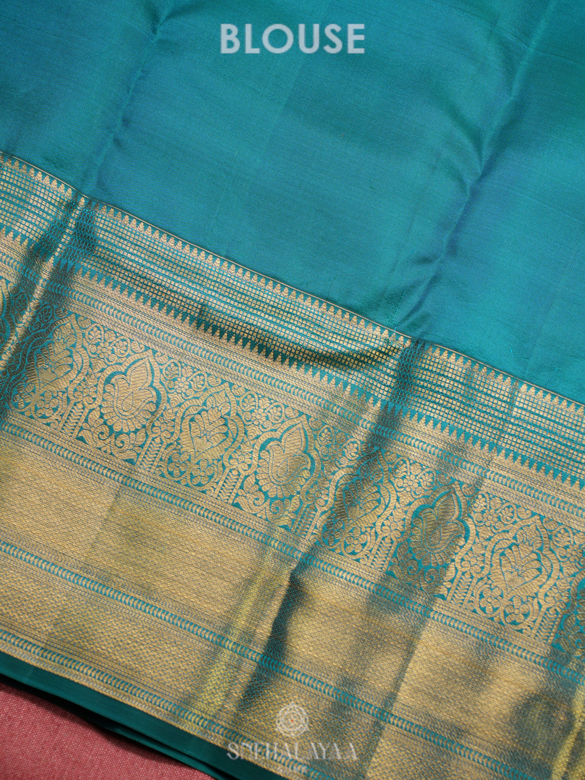 Teal Green Kanjivaram Silk Saree