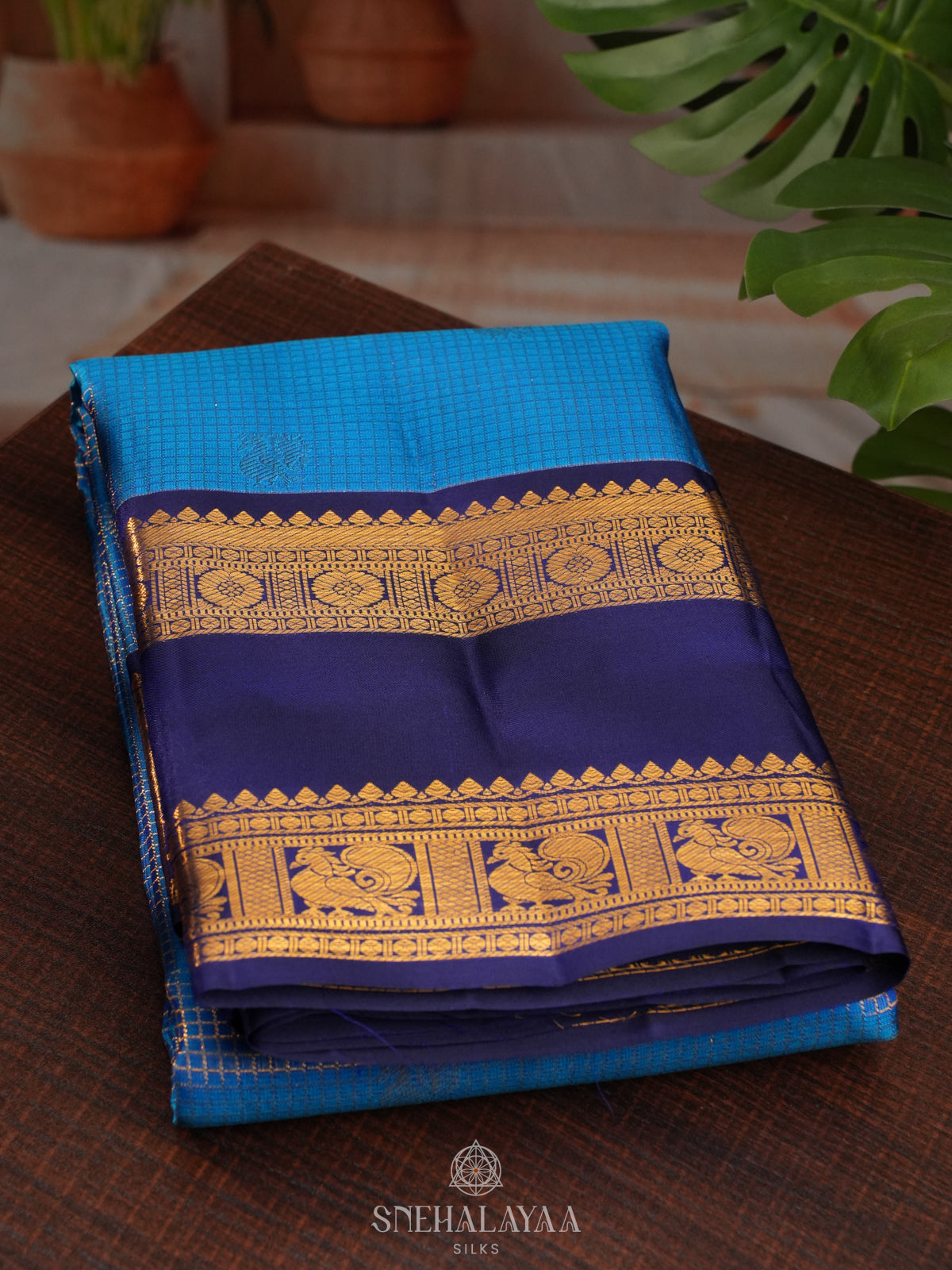 Blue Kanjivaram Silk Saree