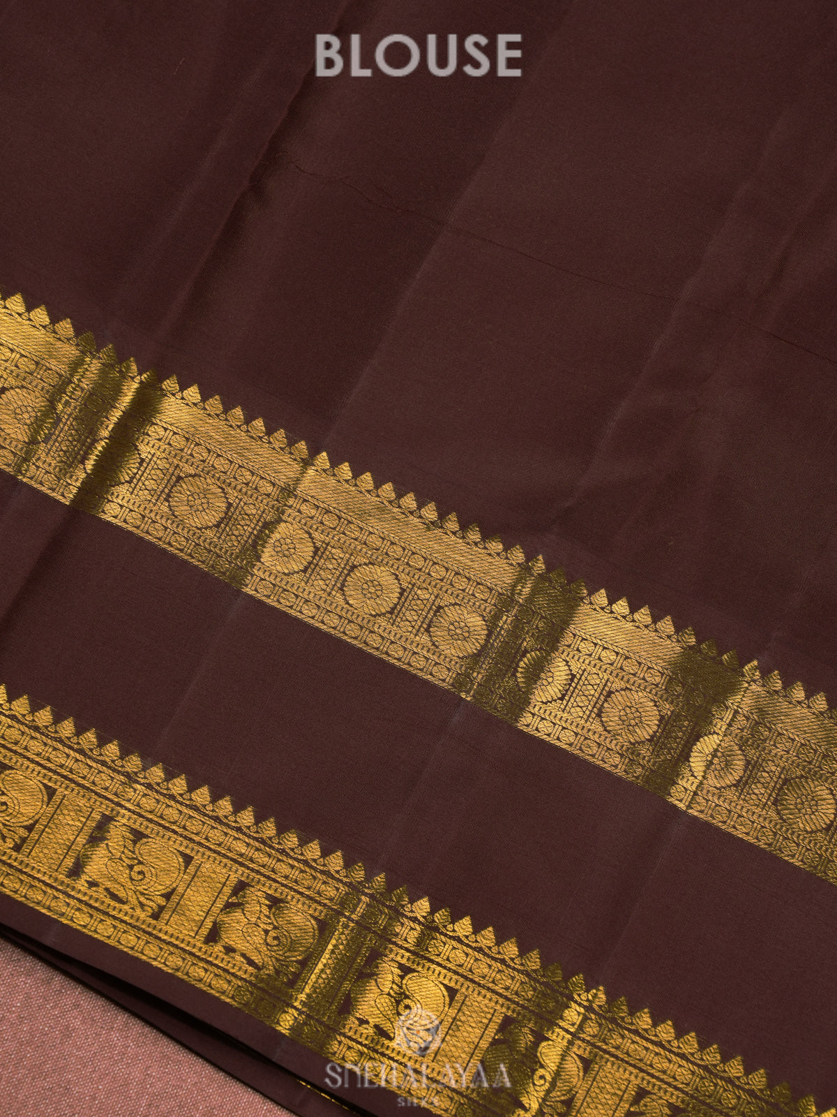 Rust Orange Kanjivaram Silk Saree