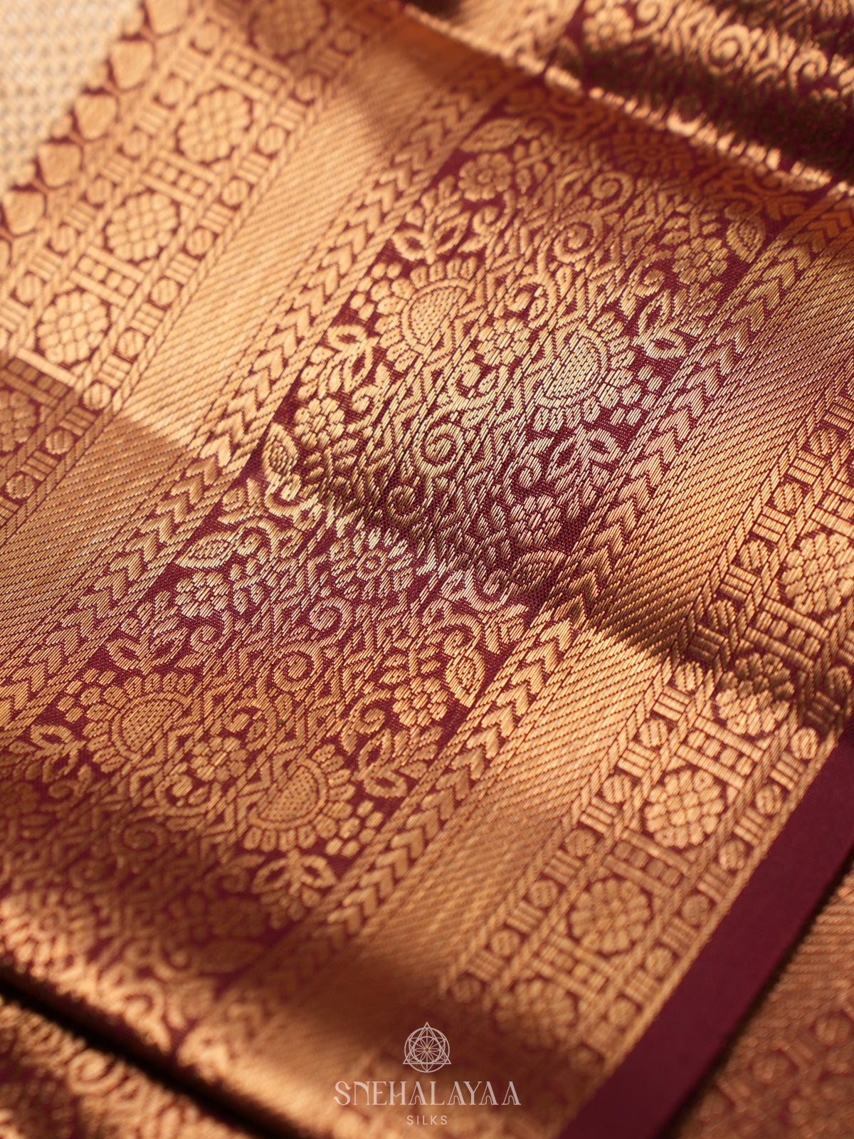 Gold Kanjivaram Silk Saree