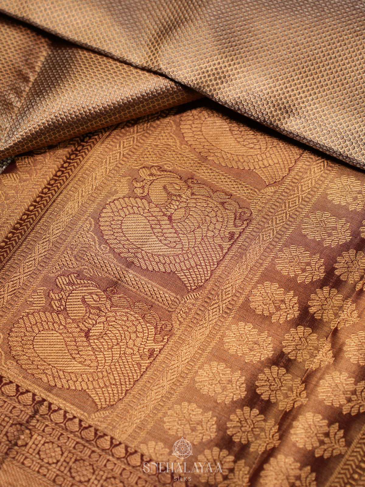 Gold Kanjivaram Silk Saree