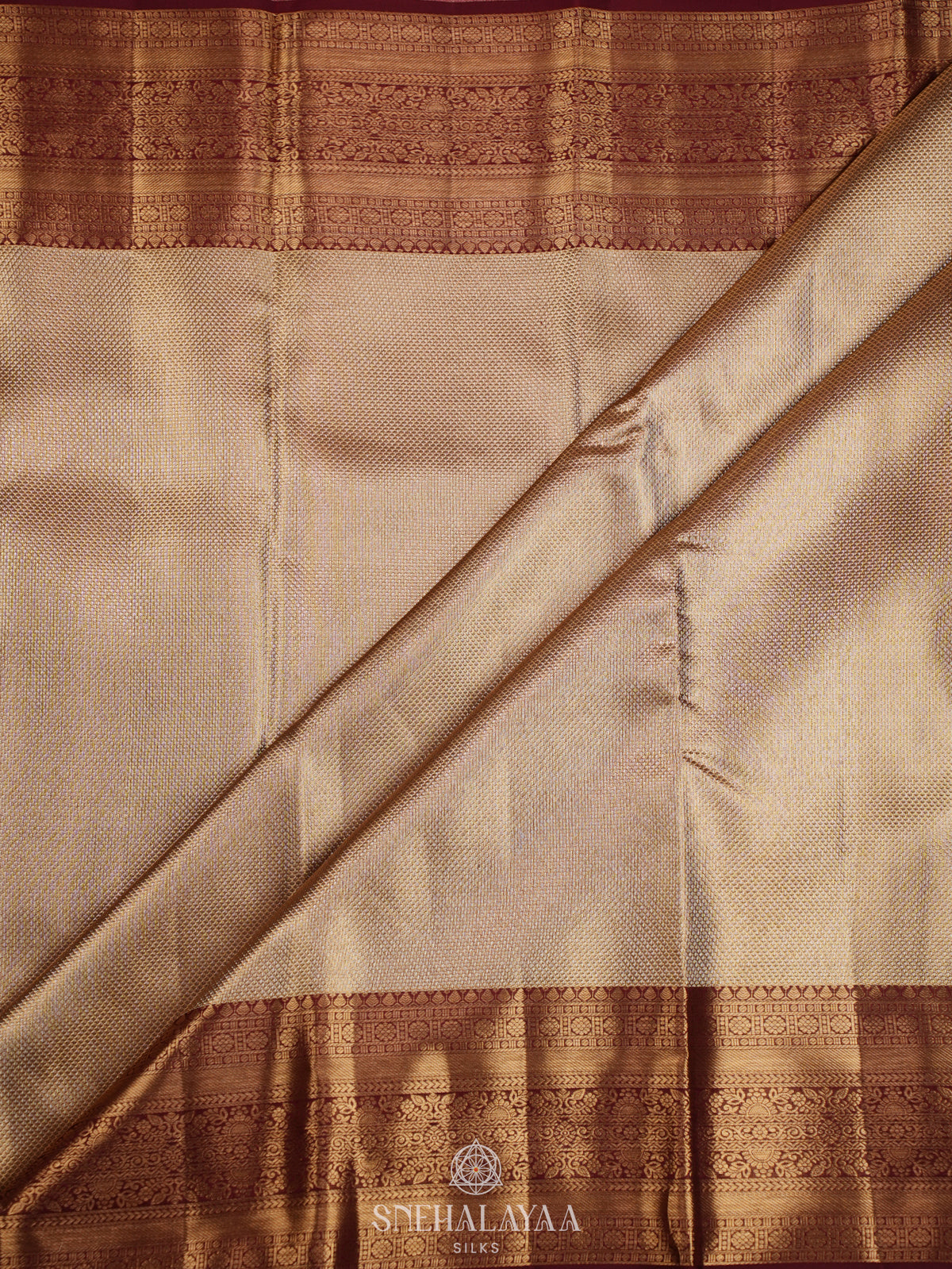 Gold Kanjivaram Silk Saree