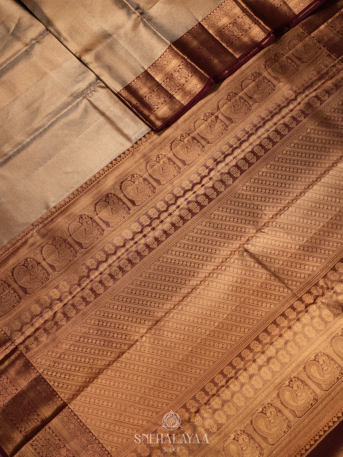 Gold Kanjivaram Silk Saree