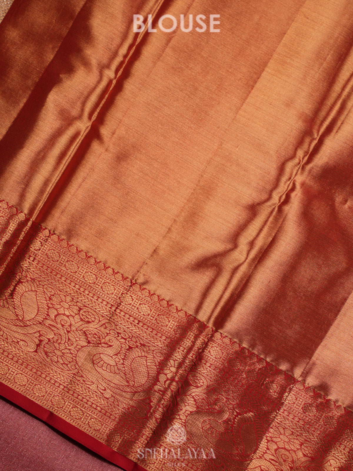 Golden Kanjivaram Silk Saree