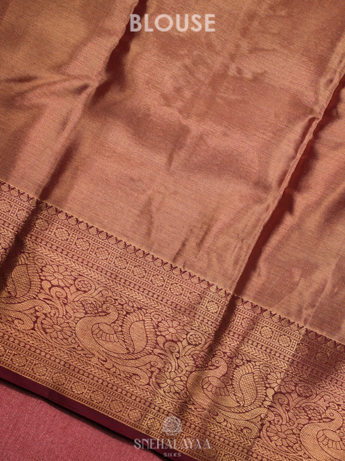 Golden Kanjivaram Silk Saree