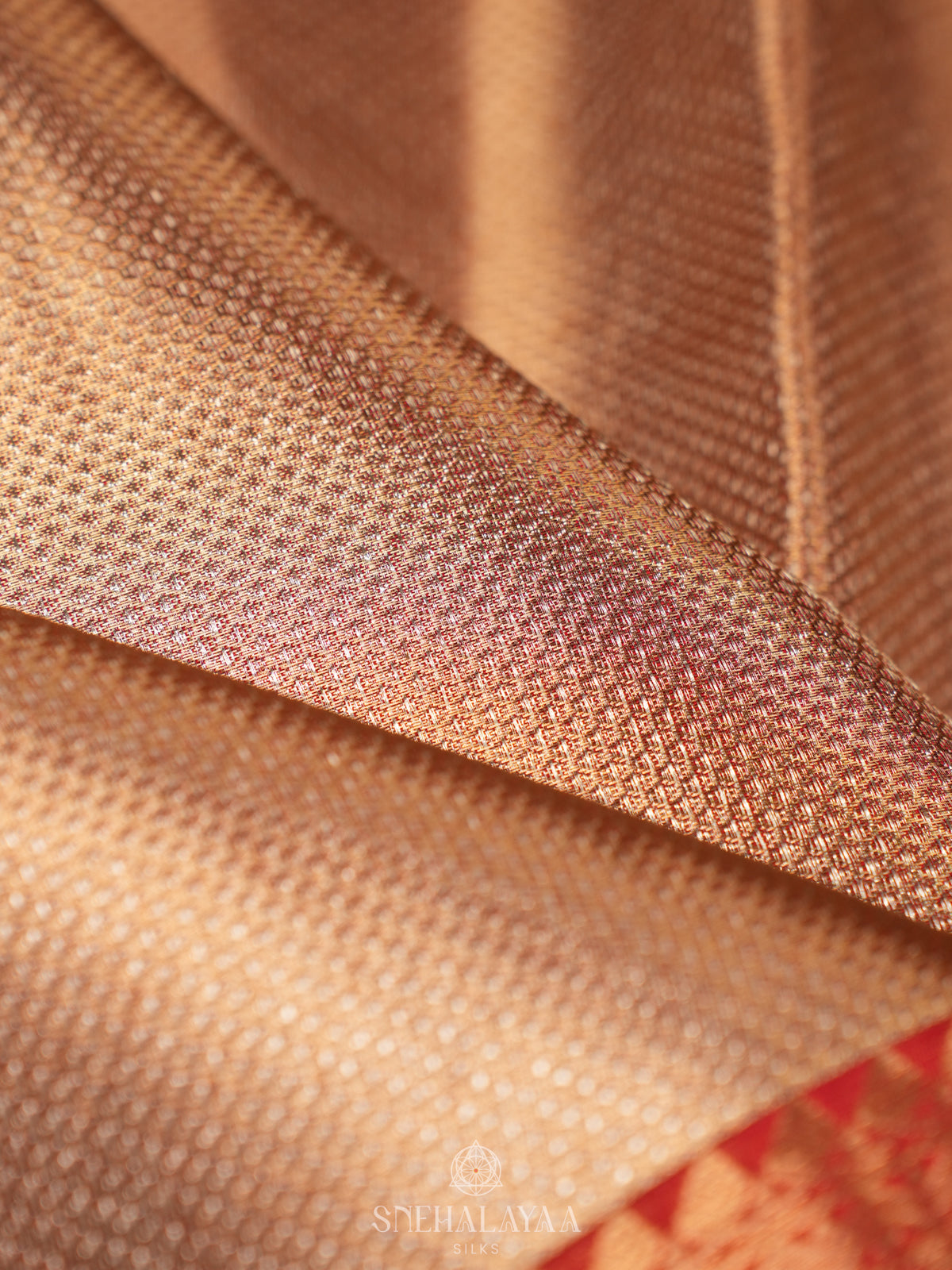 Golden Kanjivaram Silk Saree