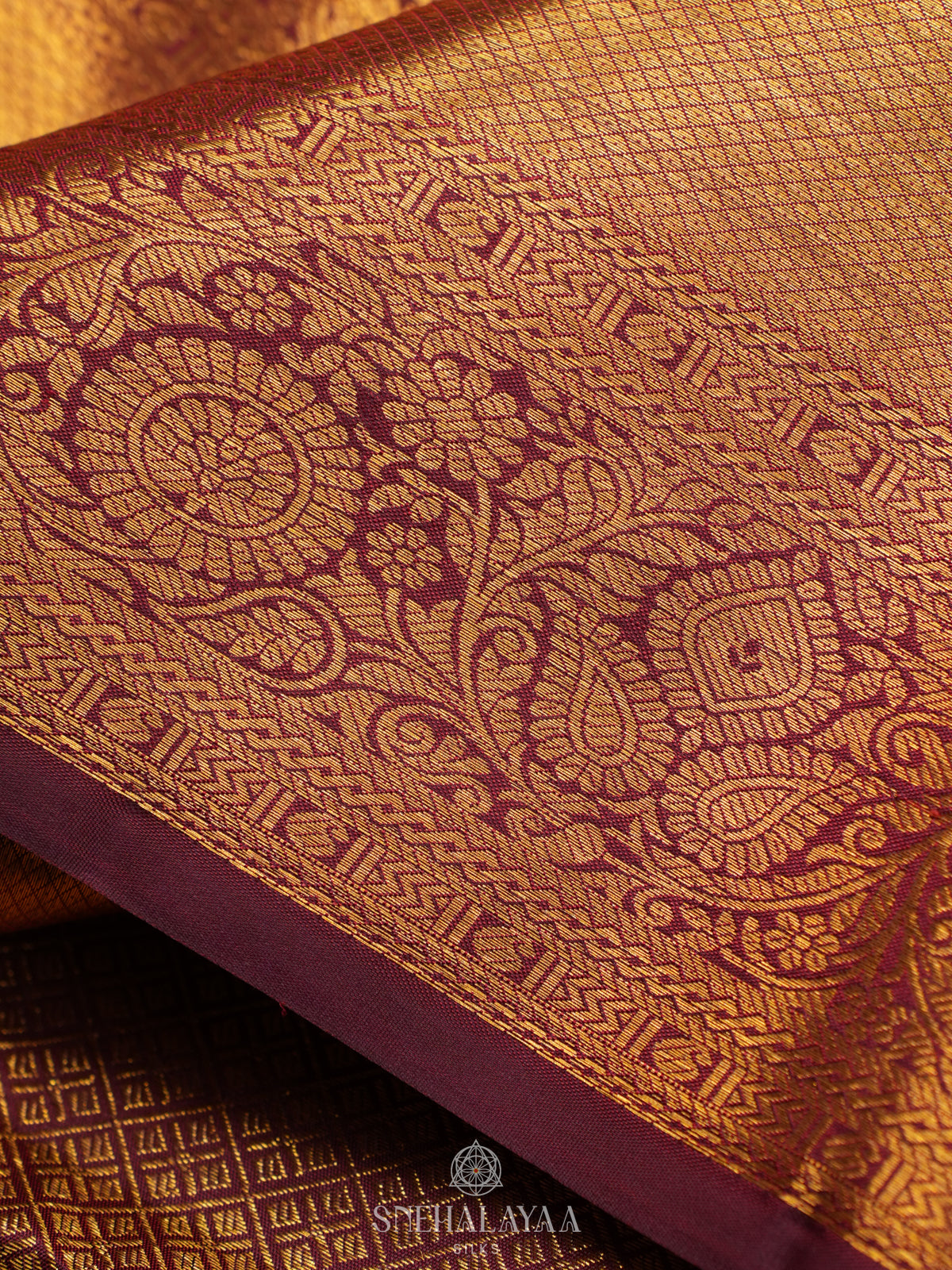Peach Kanjivaram Silk Saree