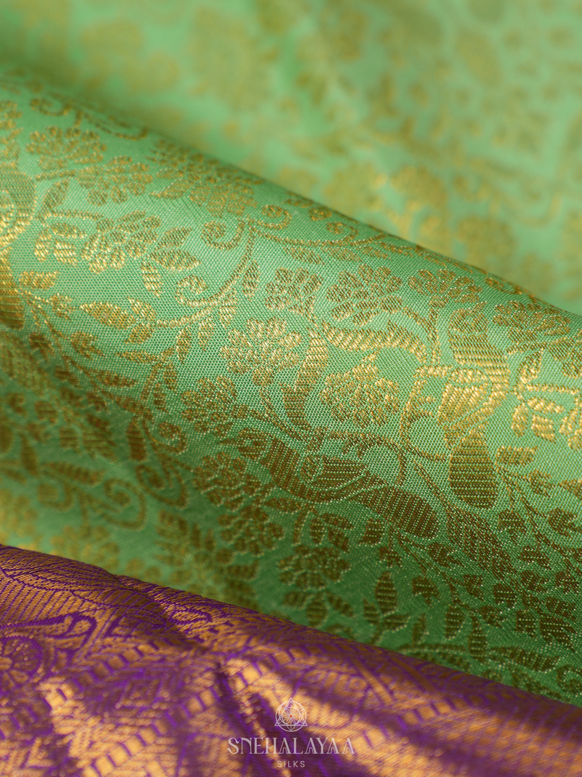 Pistachio Green Kanjivaram Silk Saree