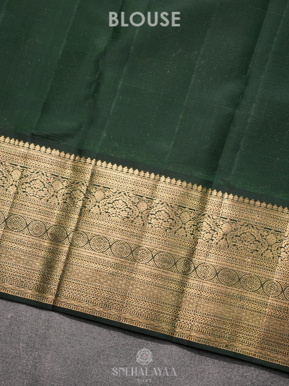 Forest Green Kanjivaram Silk Saree