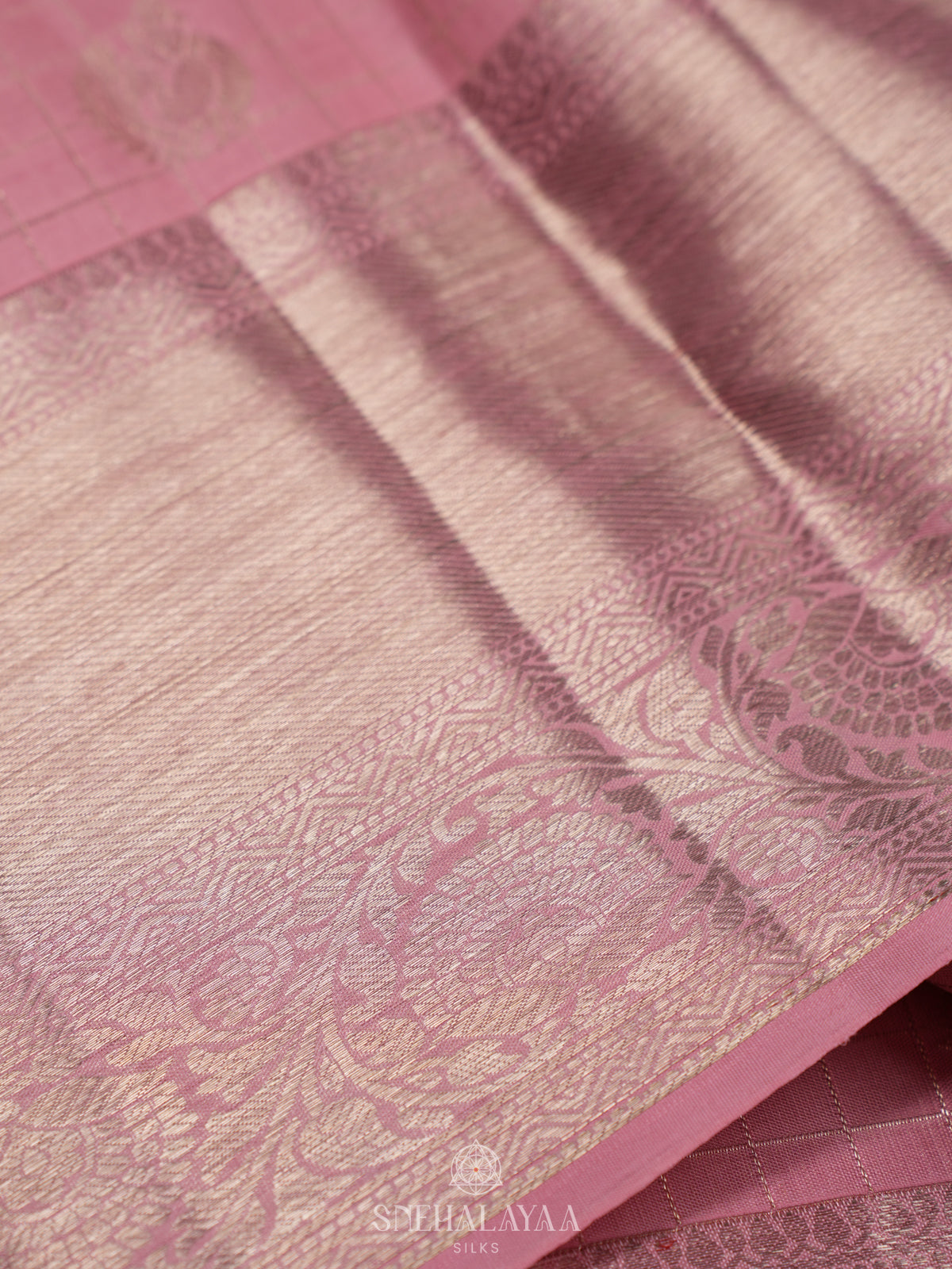 Baby Pink Kanjivaram Silk Saree